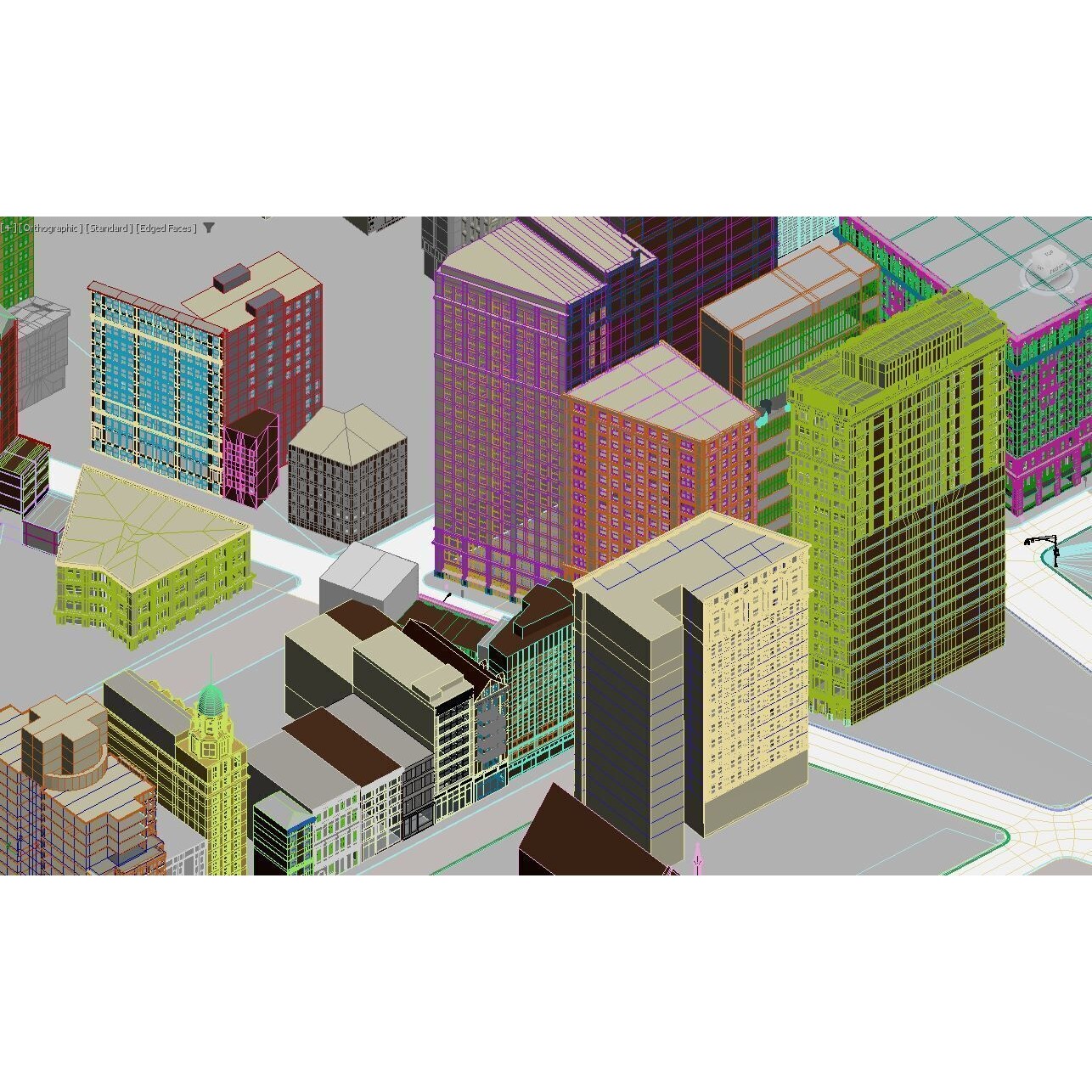 NYC Street with Modern Commercial Building - 3D Model - View 14