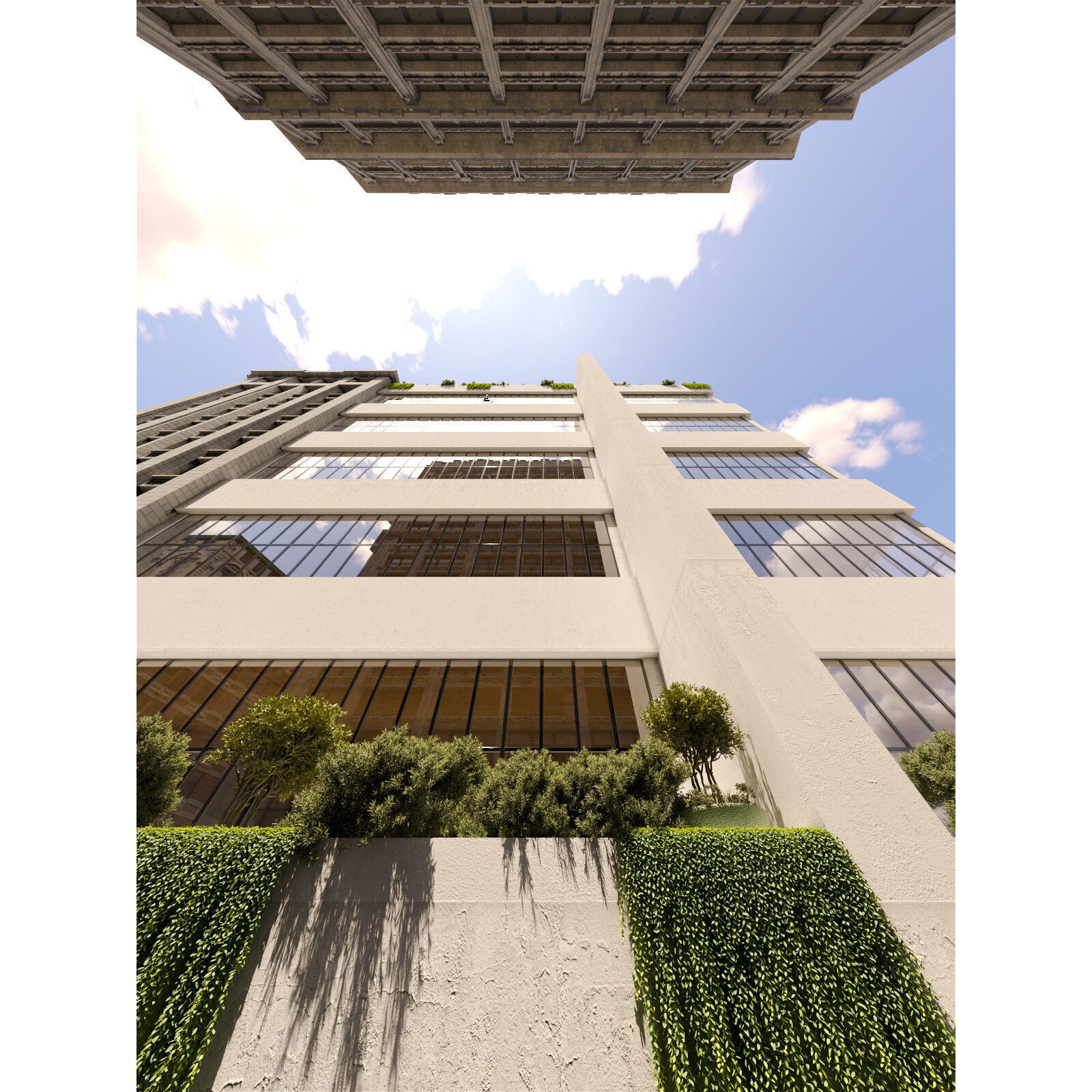 NYC Street with Modern Commercial Building - 3D Model - View 5