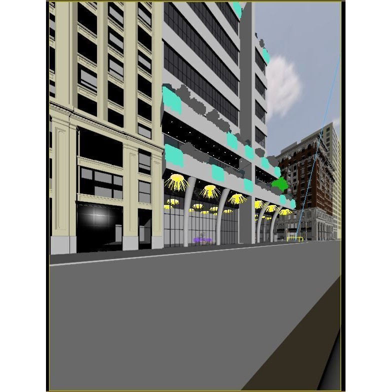NYC Street with Modern Commercial Building - 3D Model - View 9