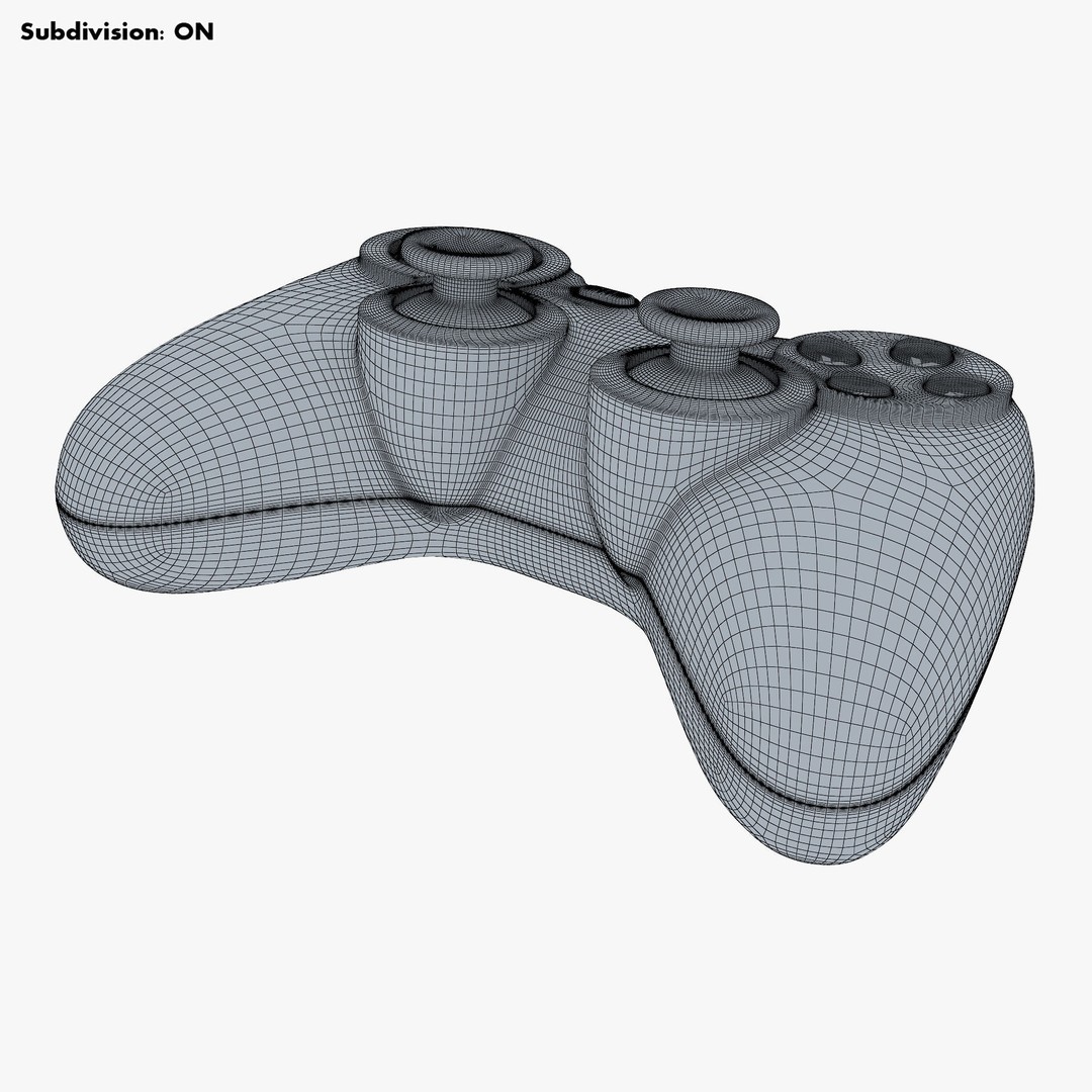 Generic Video Game Controller 3D Model – High Poly PBR Game Asset, FBX, OBJ - View 25