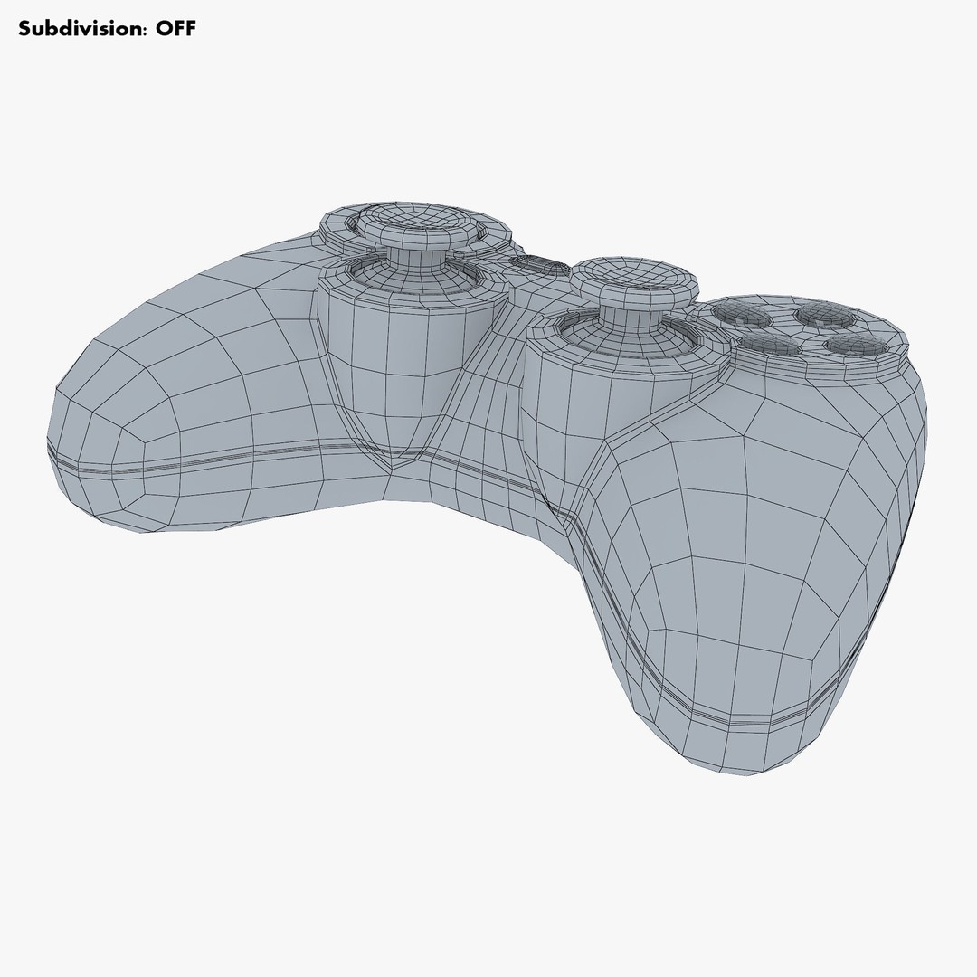 Generic Video Game Controller 3D Model – High Poly PBR Game Asset, FBX, OBJ - View 26