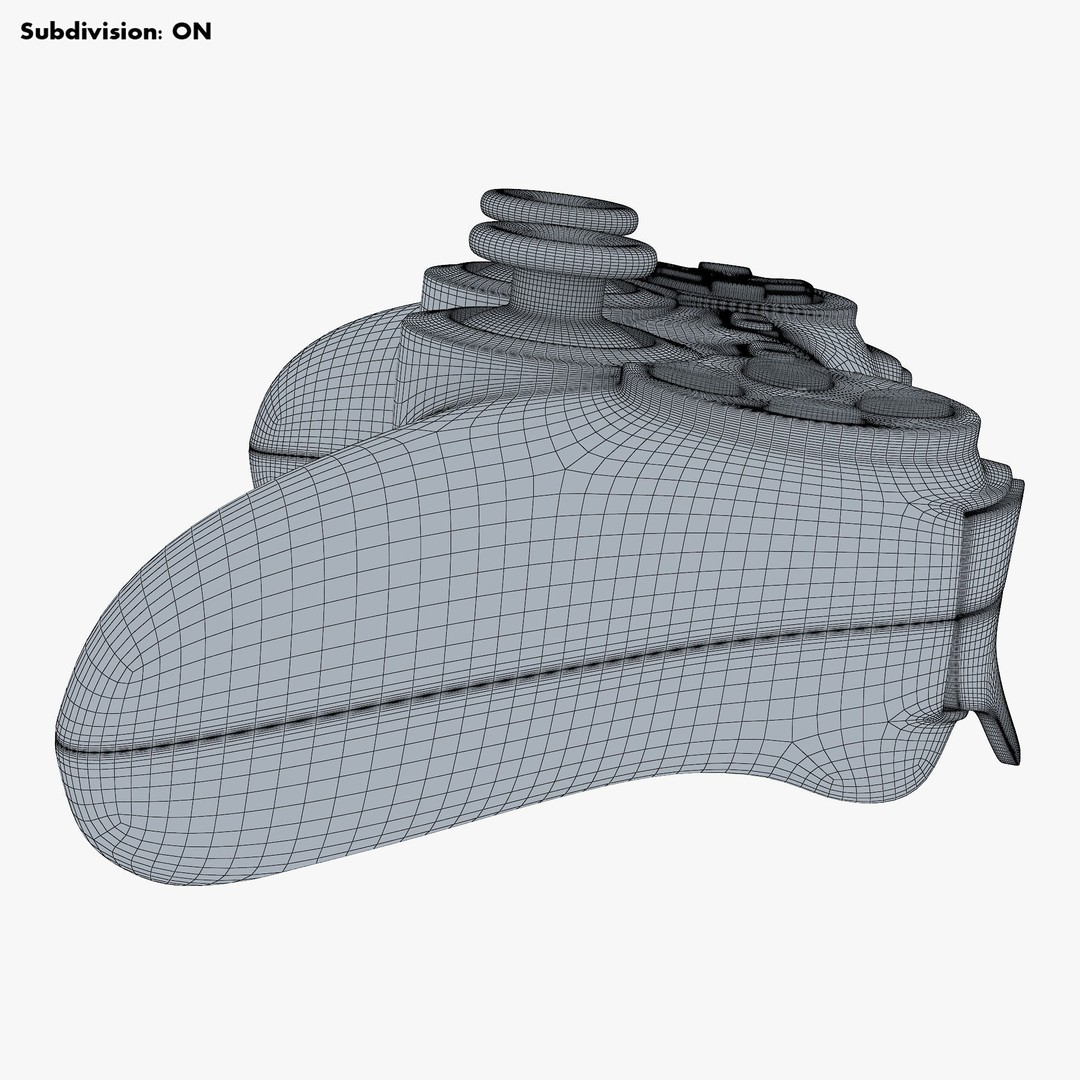 Generic Video Game Controller 3D Model – High Poly PBR Game Asset, FBX, OBJ - View 27