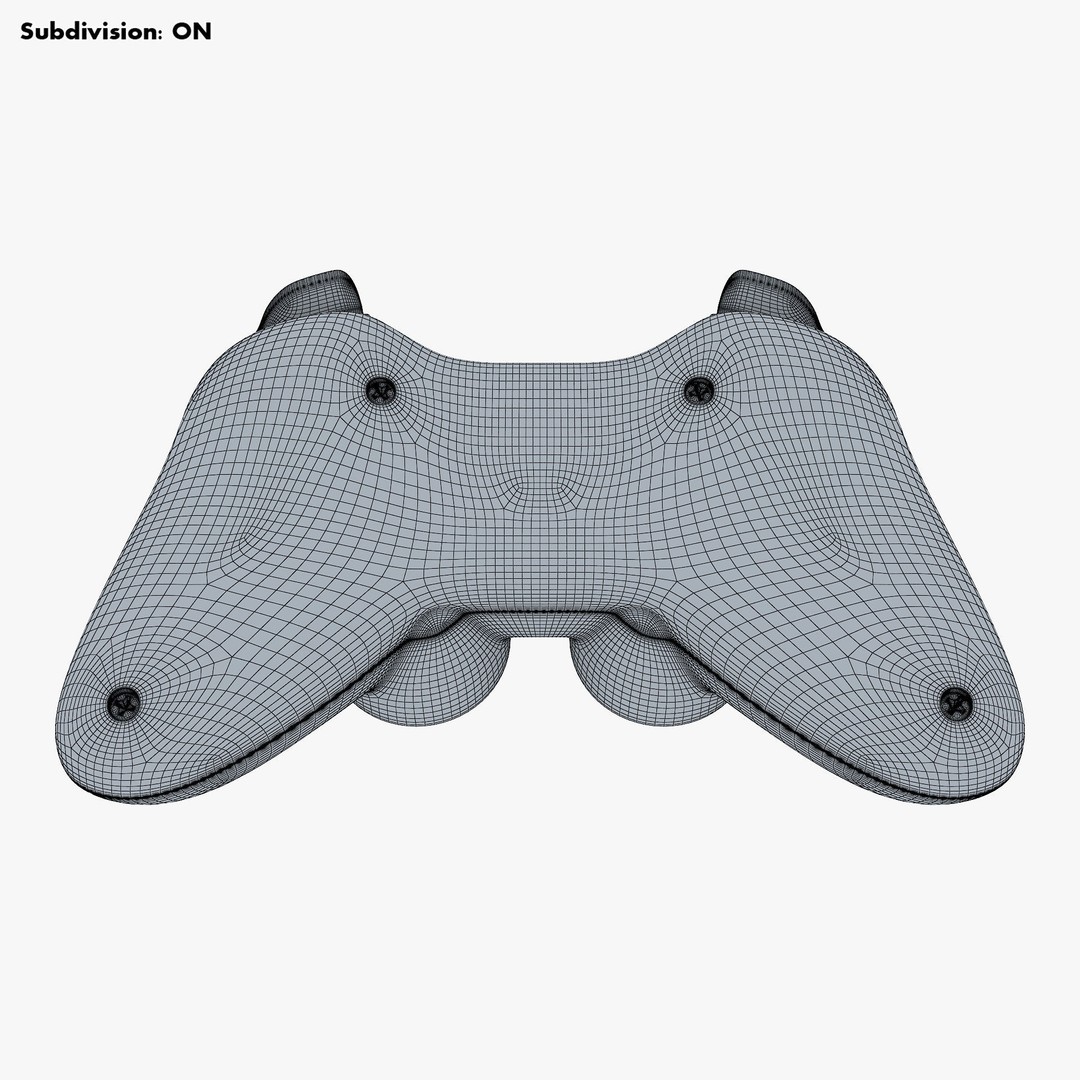 Generic Video Game Controller 3D Model – High Poly PBR Game Asset, FBX, OBJ - View 31