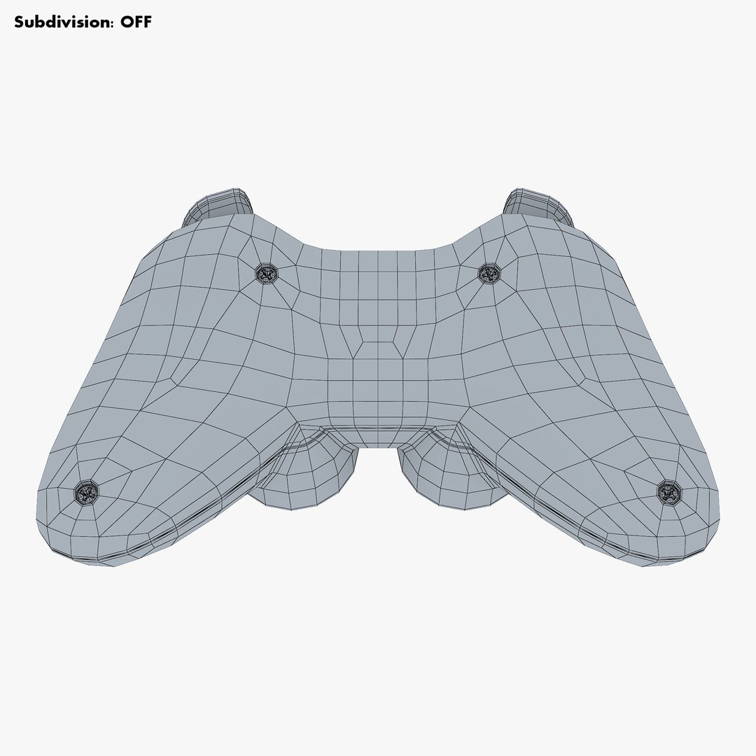 Generic Video Game Controller 3D Model – High Poly PBR Game Asset, FBX, OBJ - View 32