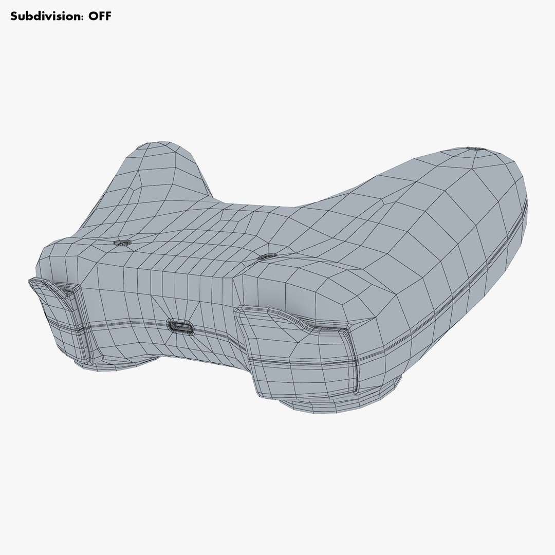 Generic Video Game Controller 3D Model – High Poly PBR Game Asset, FBX, OBJ - View 34
