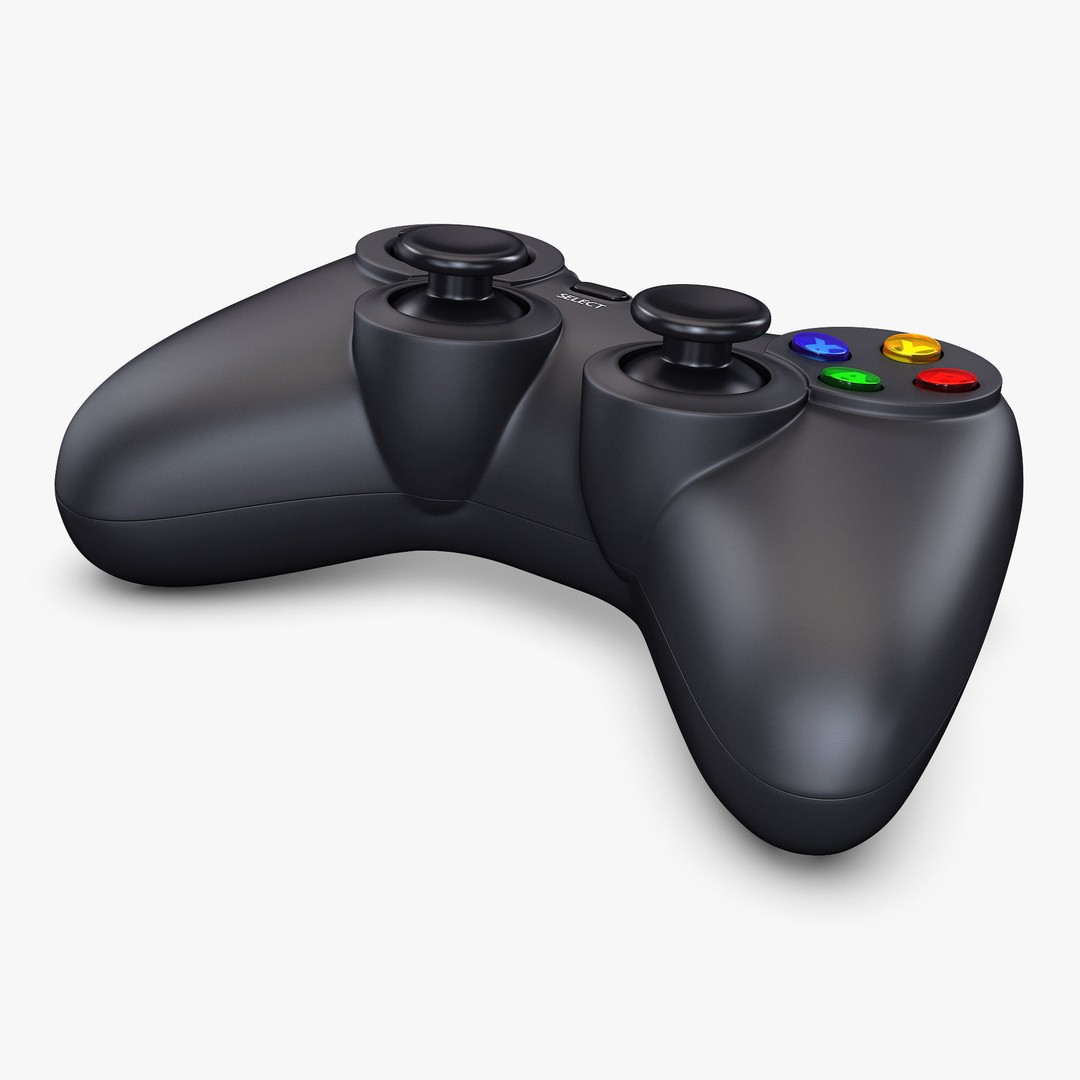 Generic Video Game Controller 3D Model – High Poly PBR Game Asset, FBX, OBJ - View 7