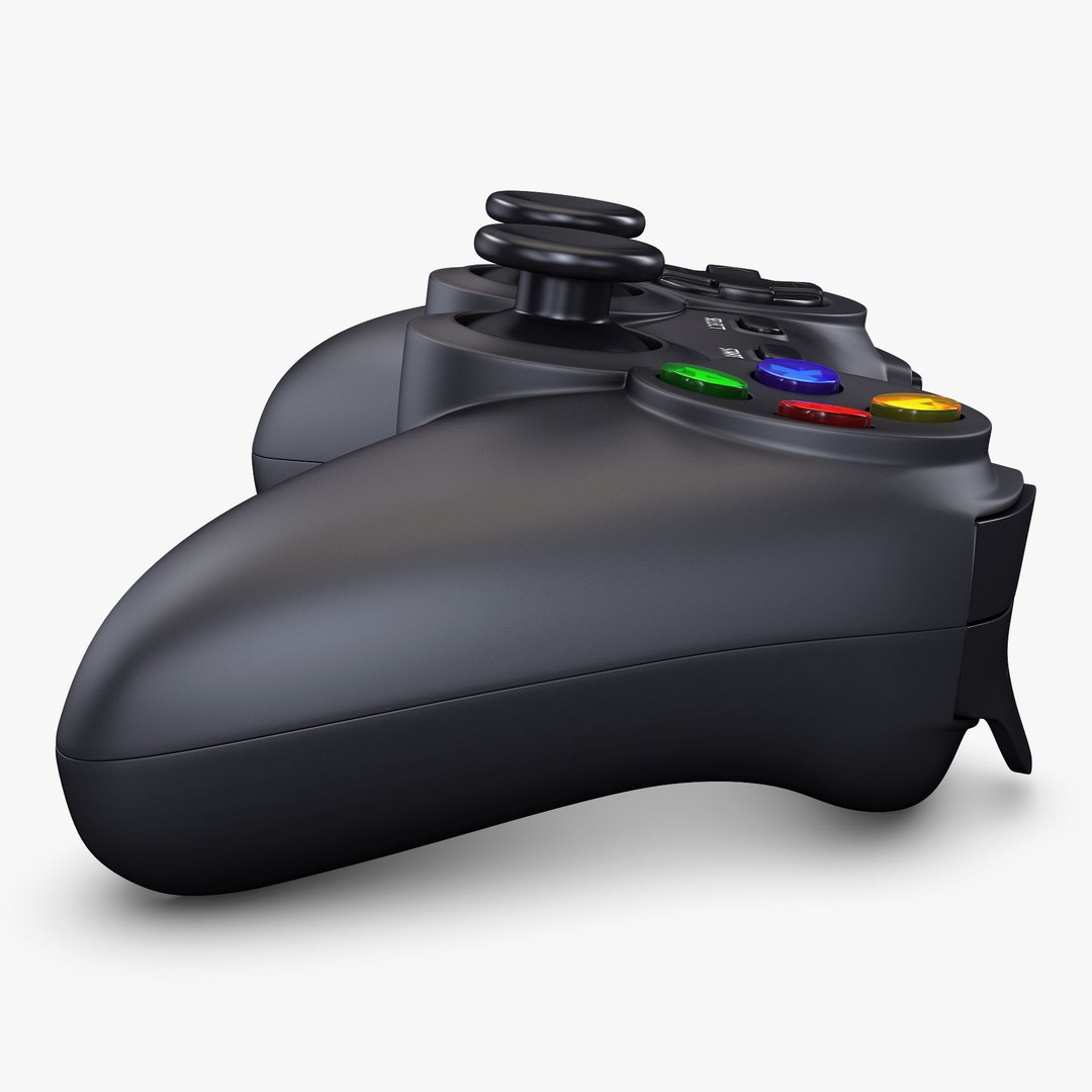 Generic Video Game Controller 3D Model – High Poly PBR Game Asset, FBX, OBJ - View 8