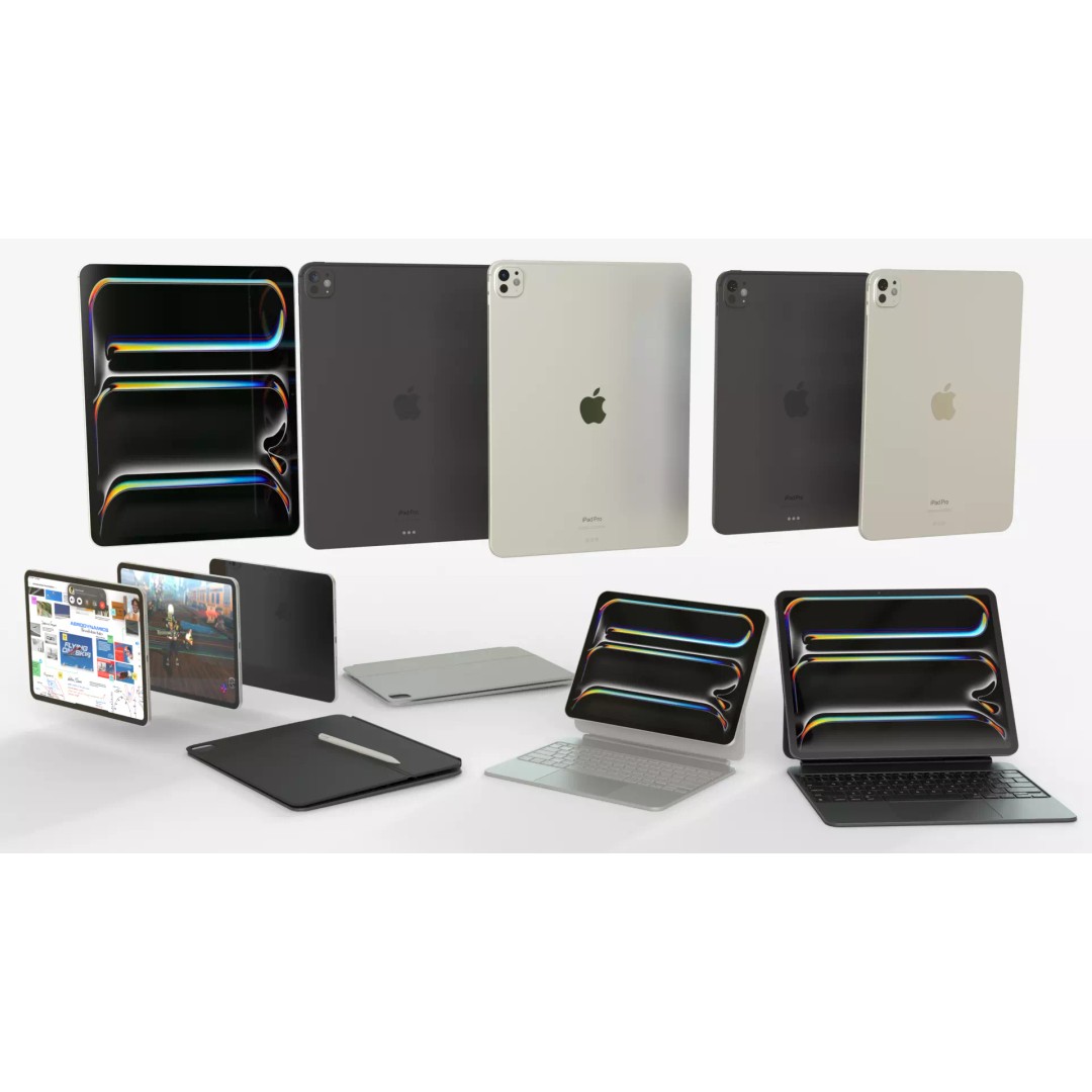 Apple iPad Pro 2024 3D Model – PBR Game-Ready Collection, FBX & OBJ - View 2