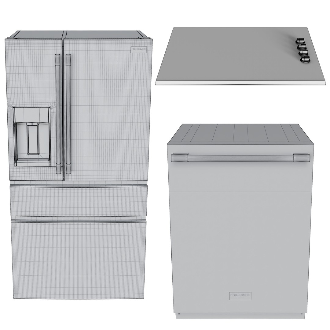 Frigidaire Appliances Collection 3D Model – High-Quality Kitchenware, FBX, OBJ