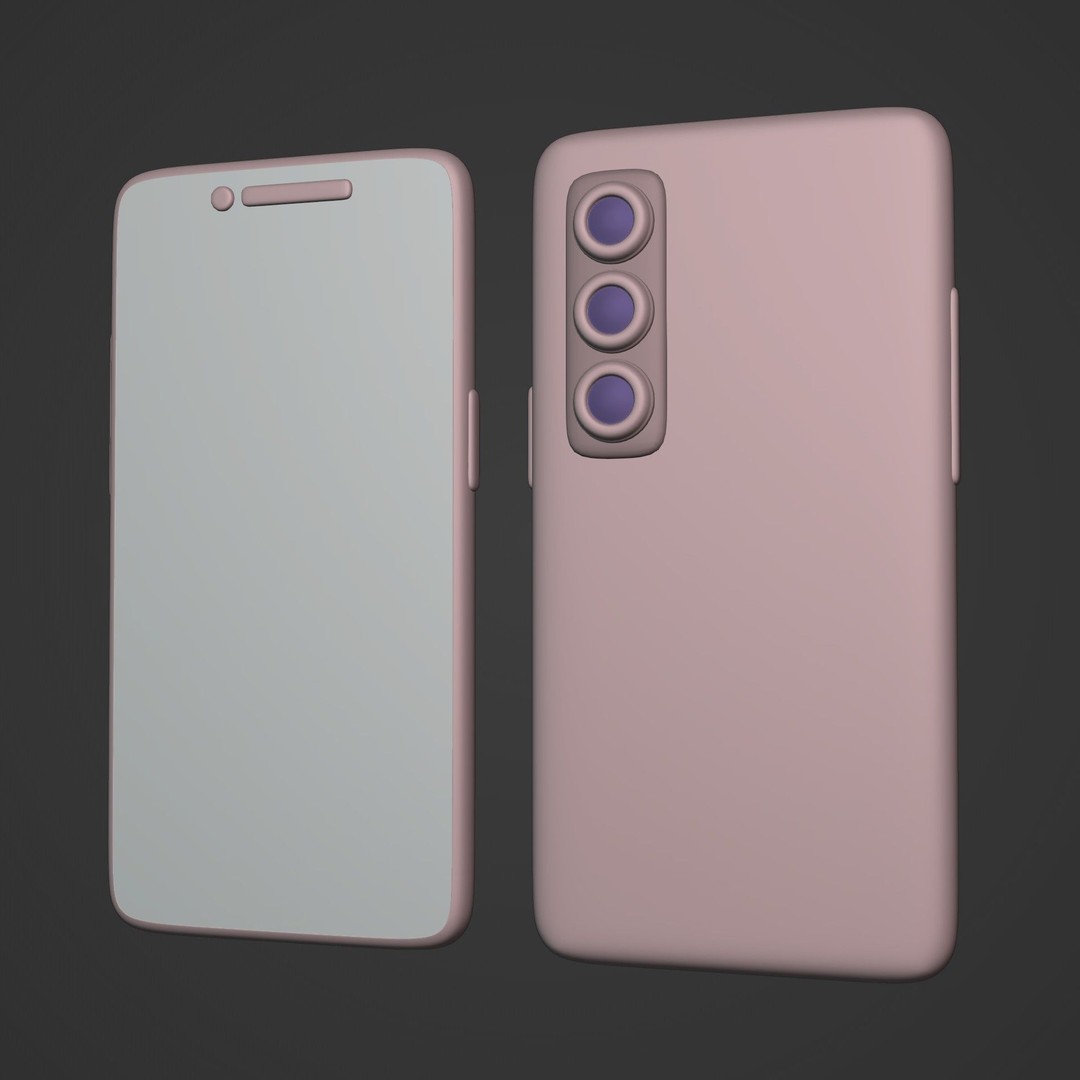 Cartoon Smartphone 3D Model – Low Poly Game Asset, Blender, FBX - View 3