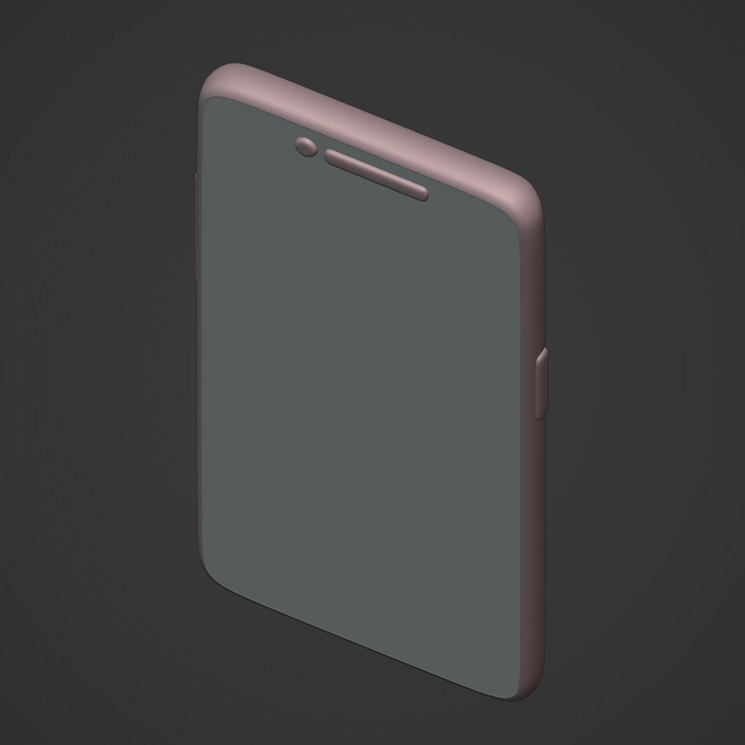 Cartoon Smartphone 3D Model – Low Poly Game Asset, Blender, FBX - View 7