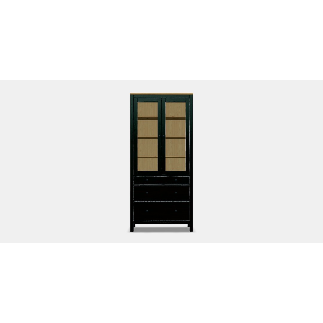 HEMNES Glass Door Cabinet 3D Model – Low Poly Furniture Asset, FBX - View 10