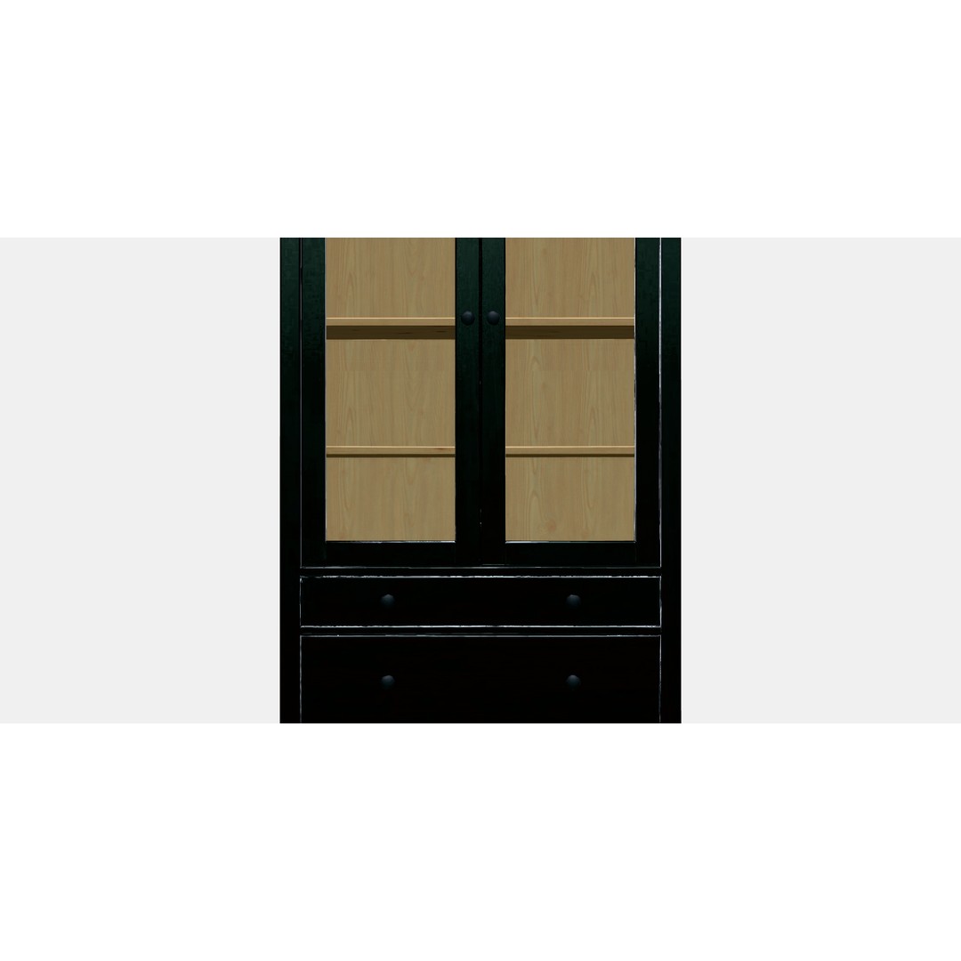 HEMNES Glass Door Cabinet 3D Model – Low Poly Furniture Asset, FBX - View 11