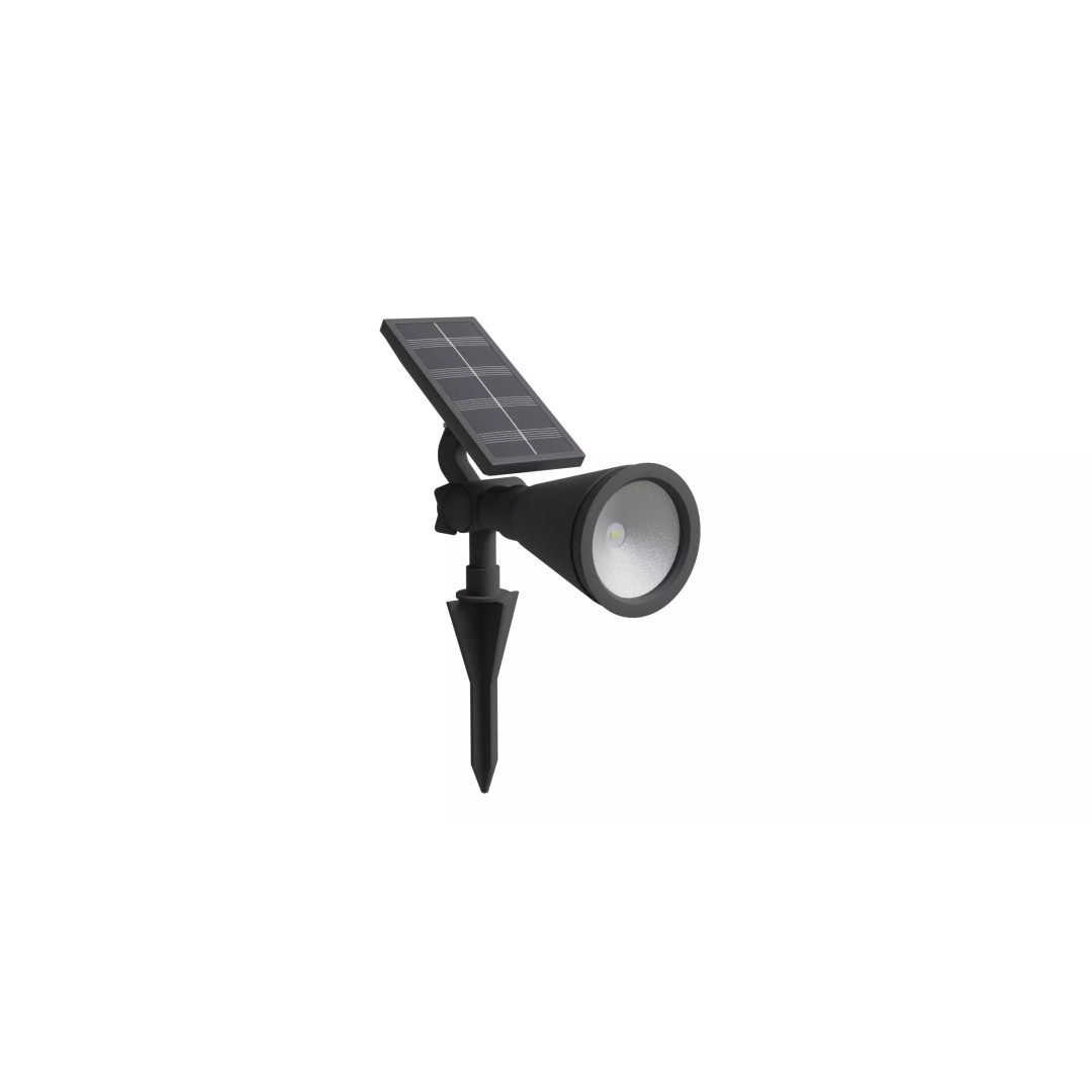 Modern Solar 30 Lumen Black Spot Light 3D Model – Low Poly PBR Design, FBX - View 2