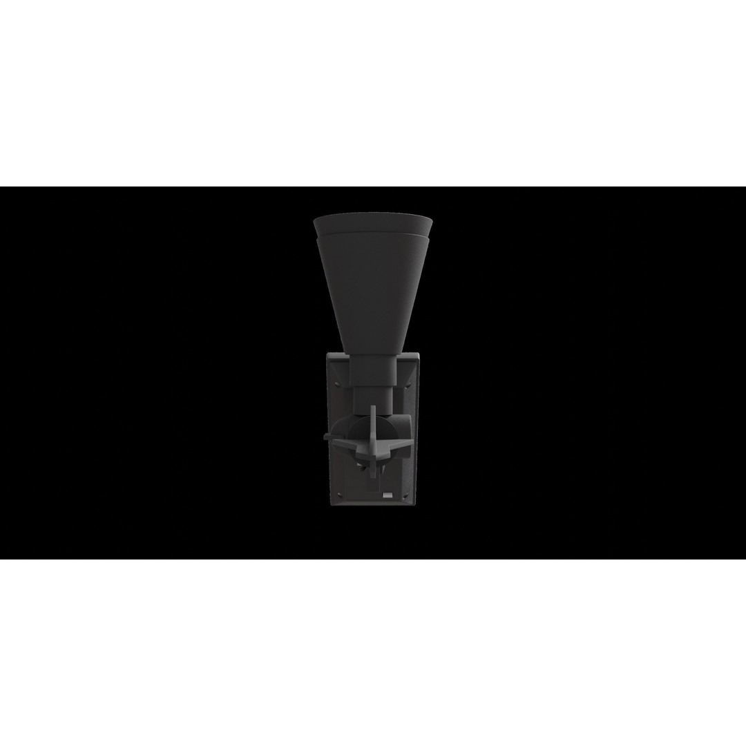 Modern Solar 30 Lumen Black Spot Light 3D Model – Low Poly PBR Design, FBX - View 4