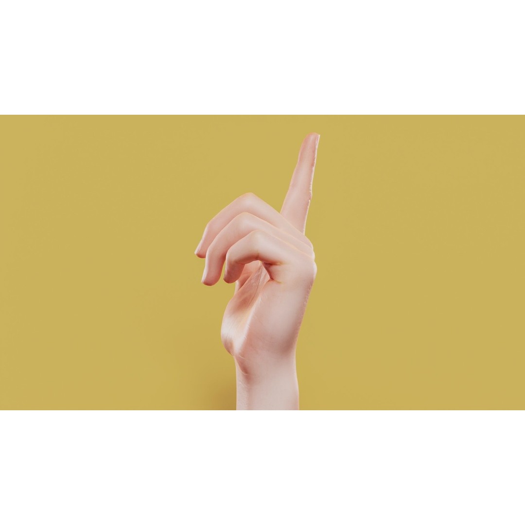 Male Hand 3D Model – Low Poly Photogrammetry Asset, FBX, OBJ - View 11