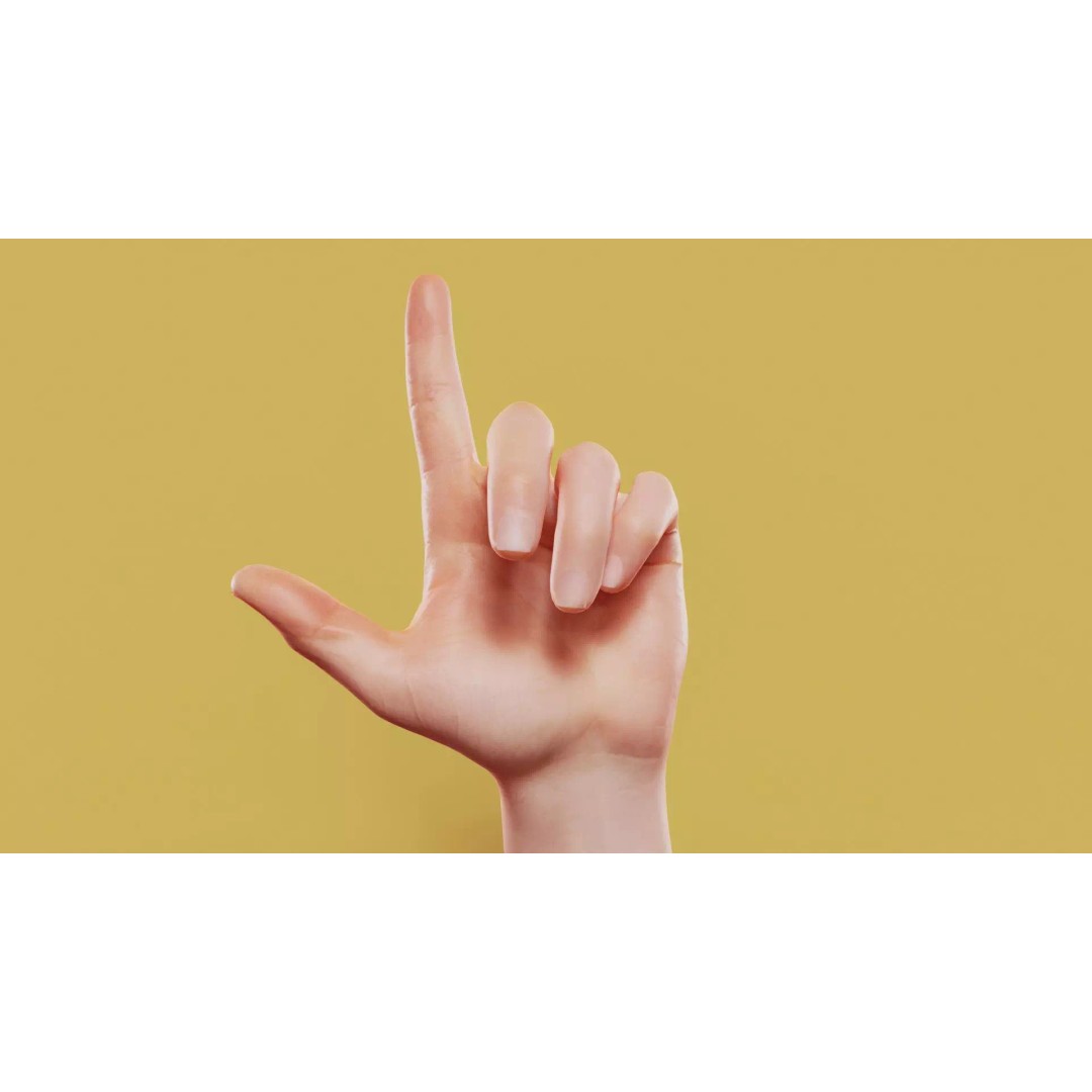 Male Hand 3D Model – Low Poly Photogrammetry Asset, FBX, OBJ - View 2
