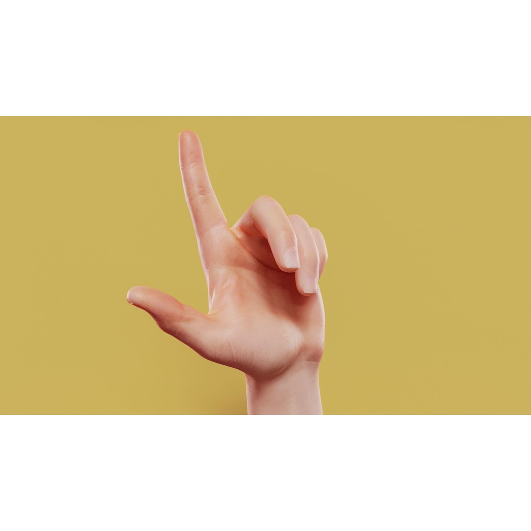 Male Hand 3D Model – Low Poly Photogrammetry Asset, FBX, OBJ - View 3