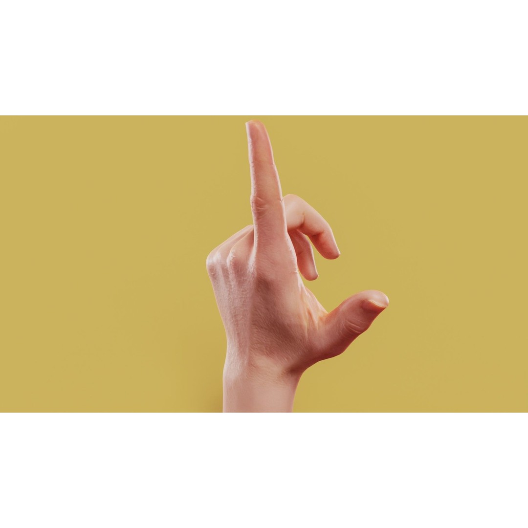 Male Hand 3D Model – Low Poly Photogrammetry Asset, FBX, OBJ - View 6