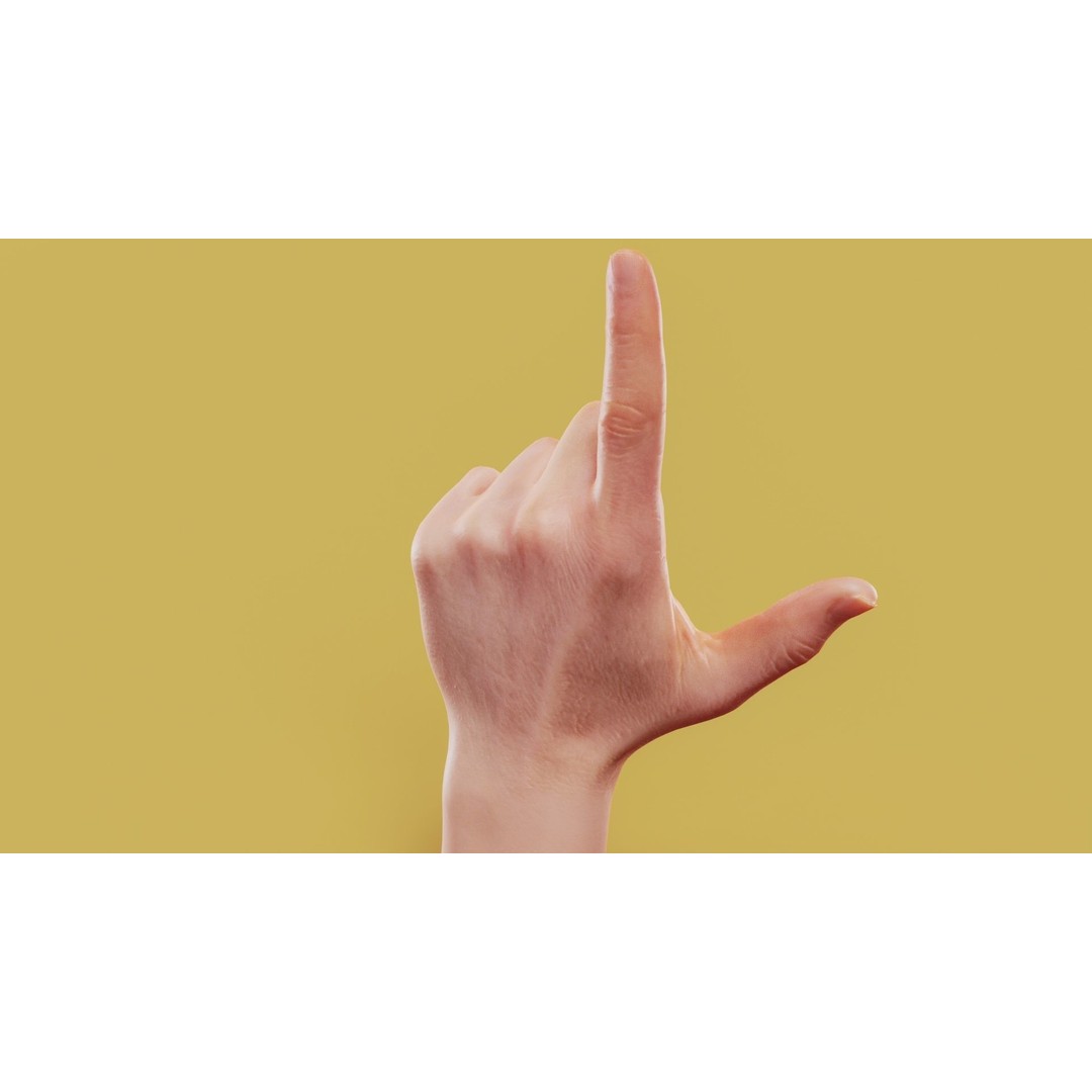Male Hand 3D Model – Low Poly Photogrammetry Asset, FBX, OBJ - View 7