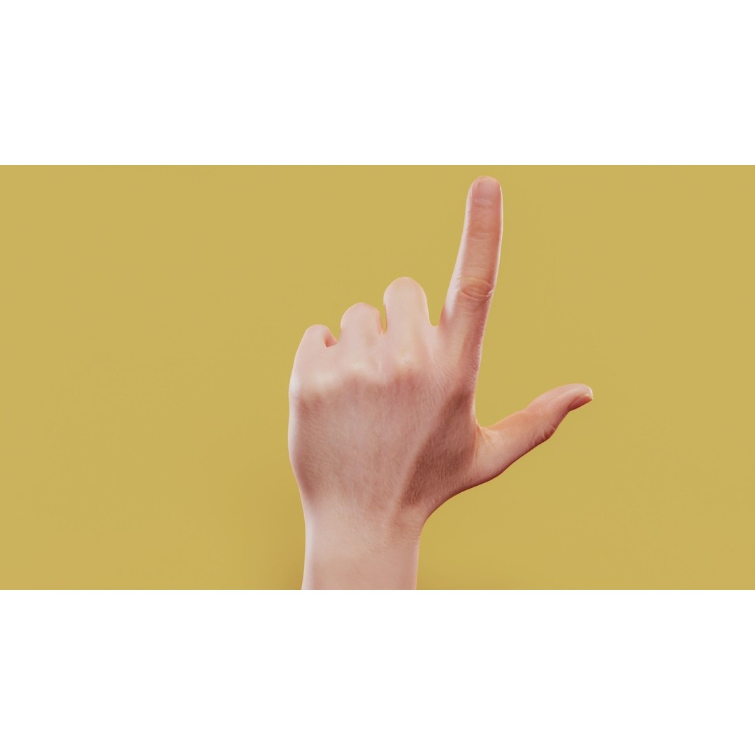 Male Hand 3D Model – Low Poly Photogrammetry Asset, FBX, OBJ - View 8