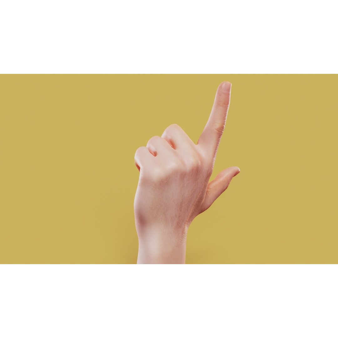 Male Hand 3D Model – Low Poly Photogrammetry Asset, FBX, OBJ - View 9