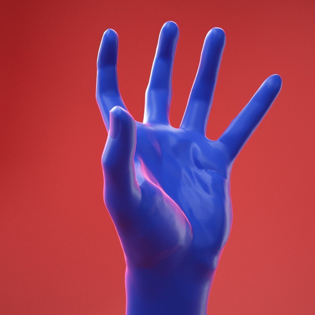 Realistic Male Hand 3D Model – High Poly Anatomy Asset, FBX, OBJ