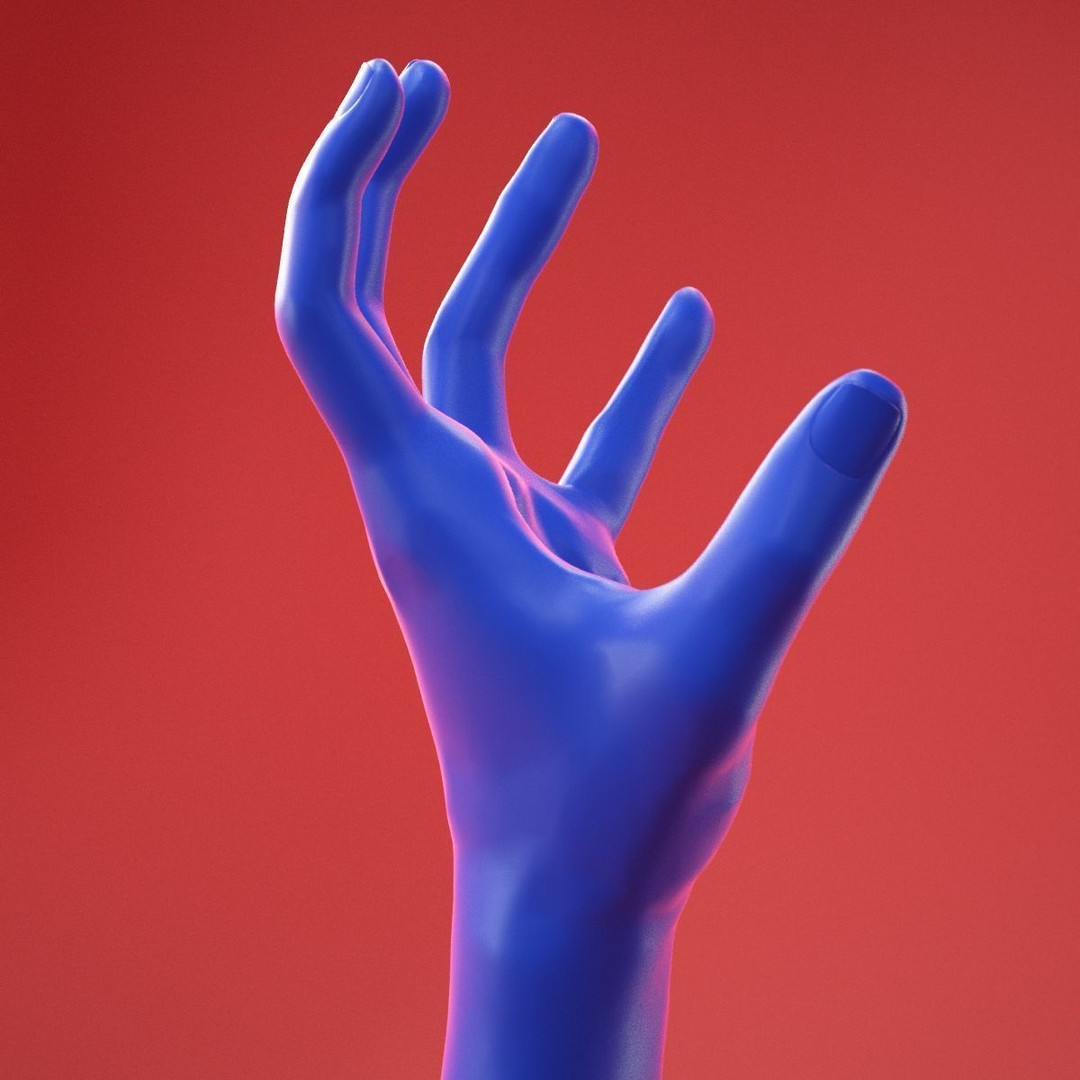 Realistic Male Hand 3D Model – High Poly Anatomy Asset, FBX, OBJ - View 3
