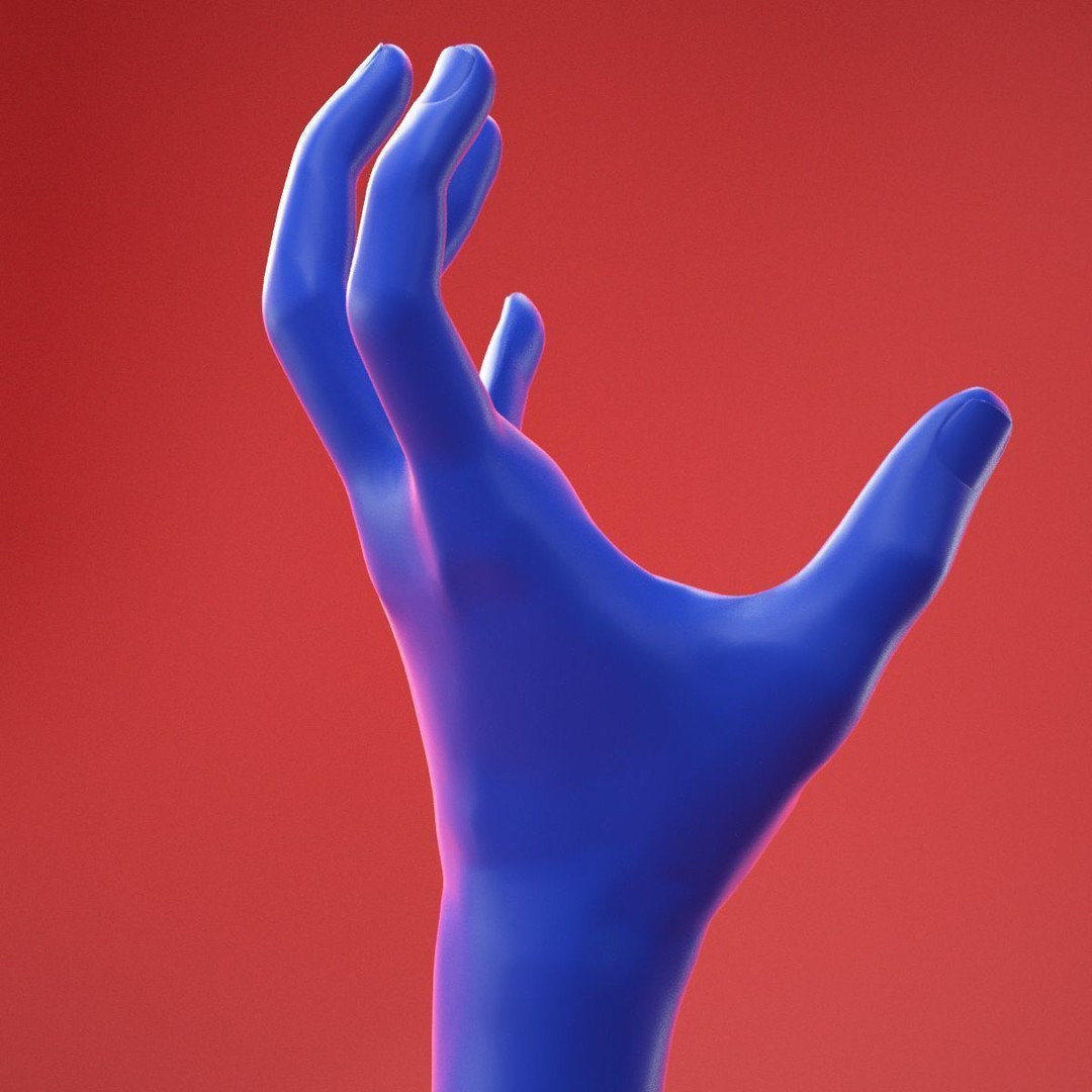 Realistic Male Hand 3D Model – High Poly Anatomy Asset, FBX, OBJ - View 4