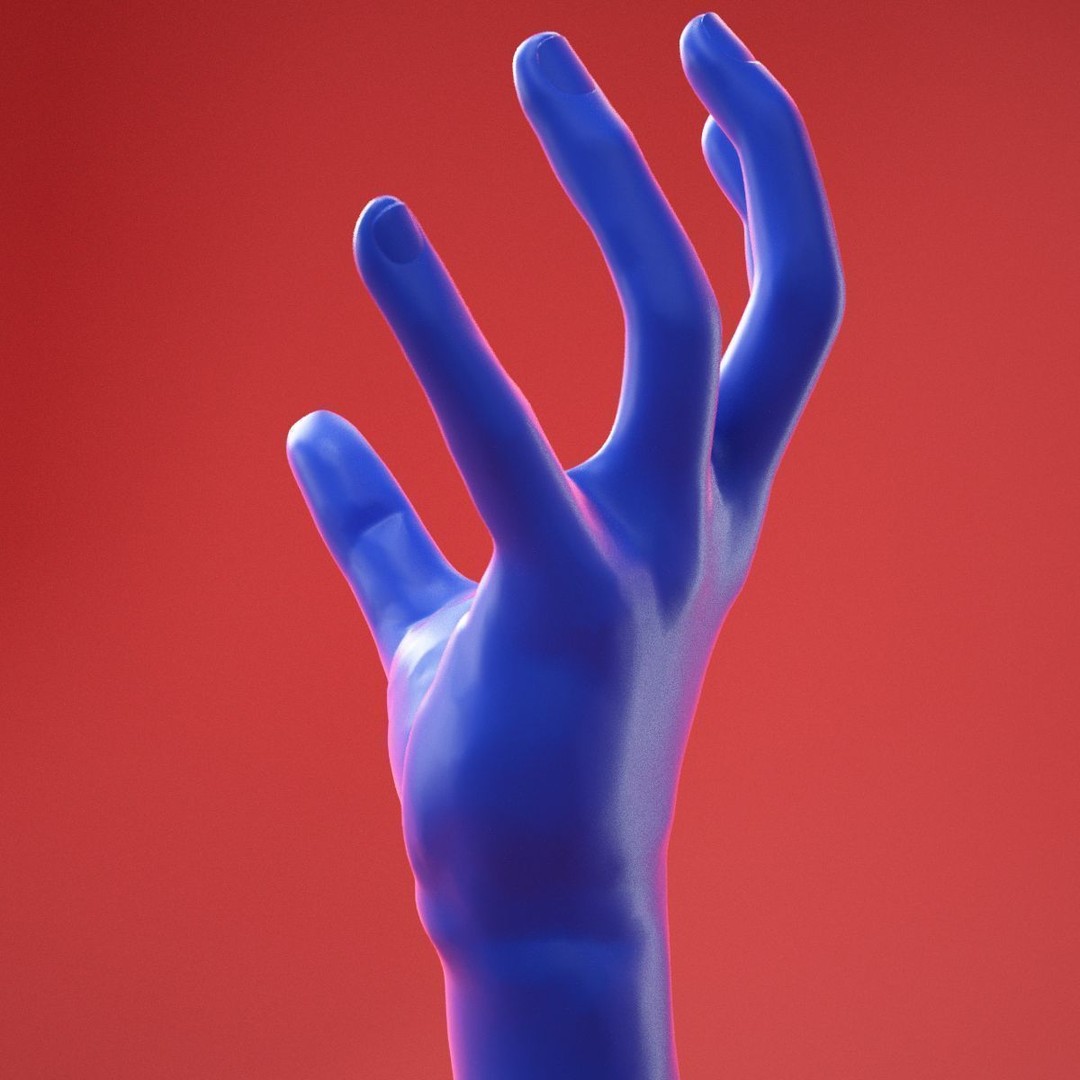 Realistic Male Hand 3D Model – High Poly Anatomy Asset, FBX, OBJ - View 9