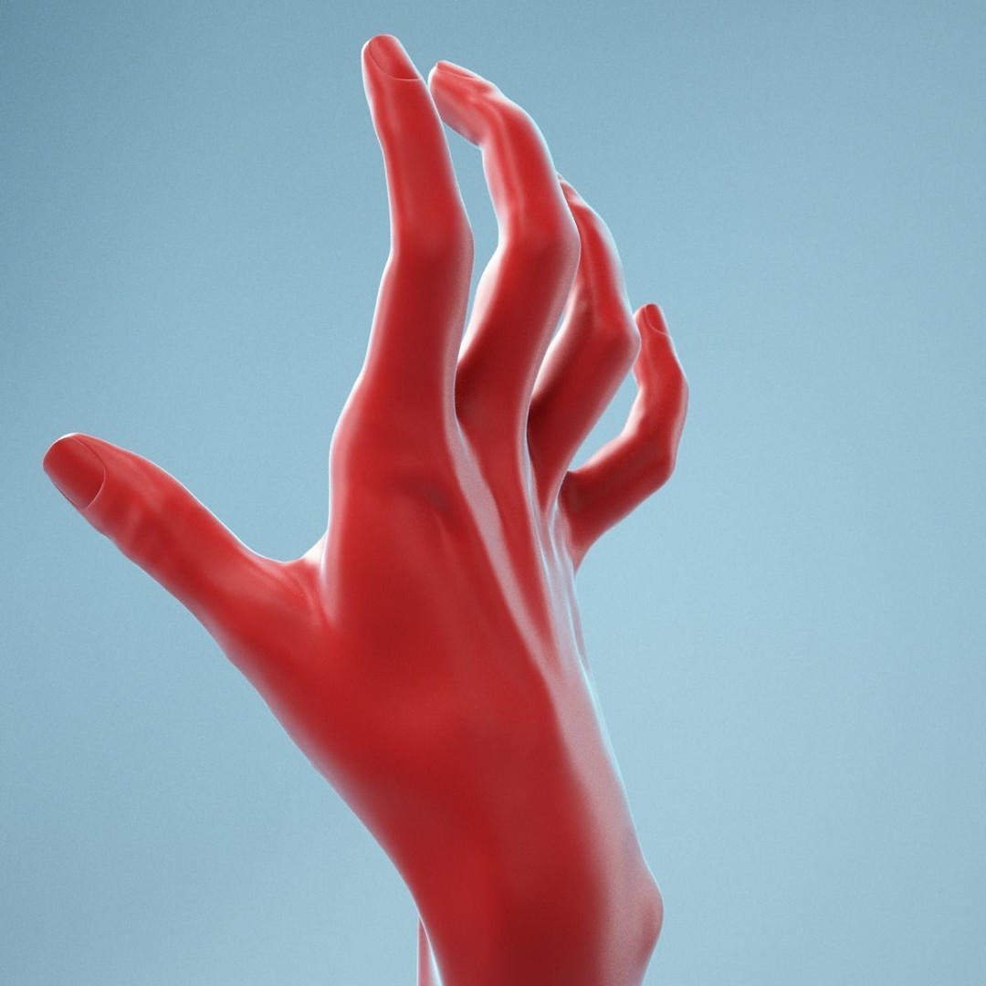 Stretched Claw Realistic Hand 3D Model – High Poly PBR Asset, FBX - View 12