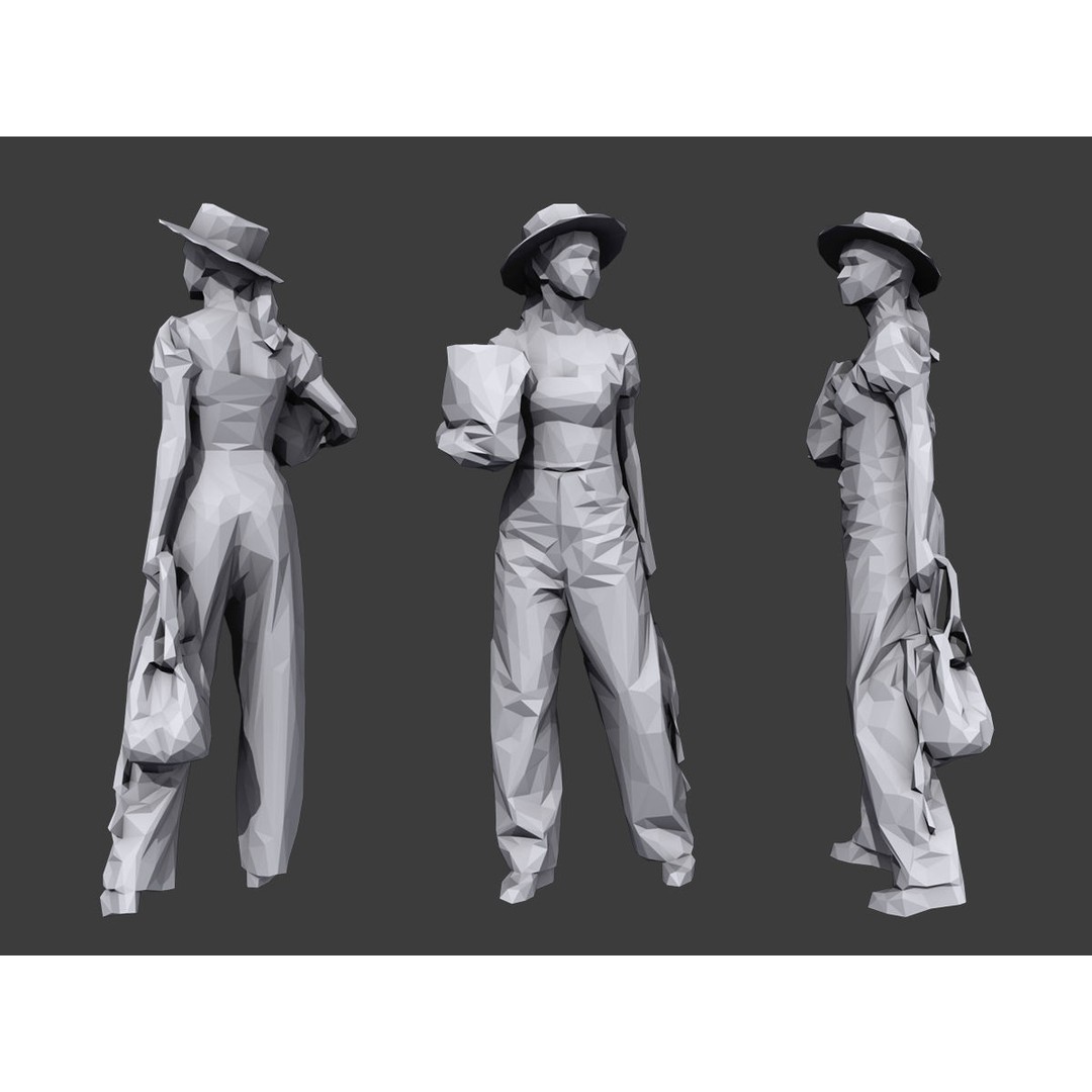 Casual Character 3D Model – Low Poly Stylized People Pack, FBX