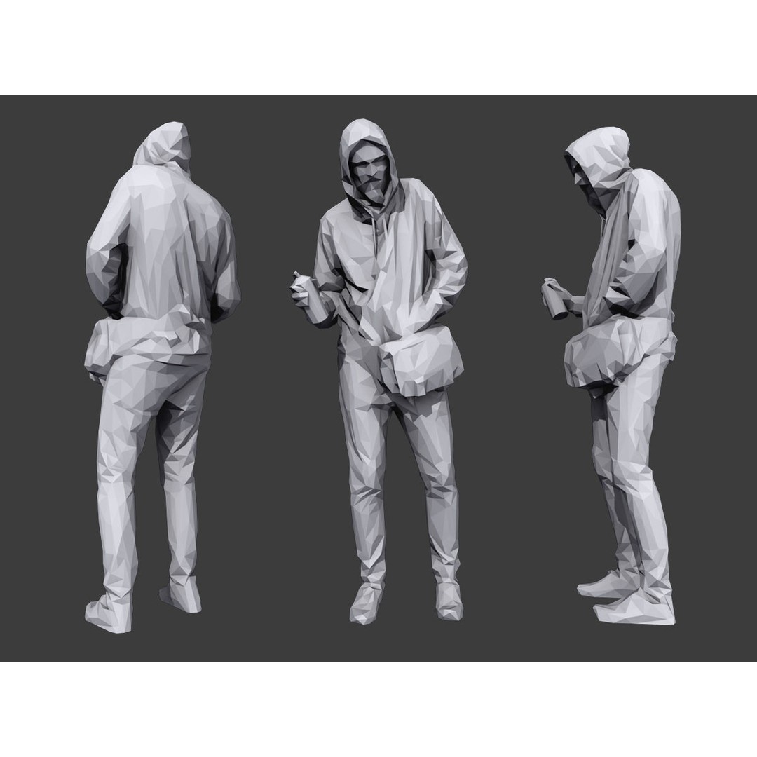 Casual Character 3D Model – Low Poly Stylized People Pack, FBX - View 5