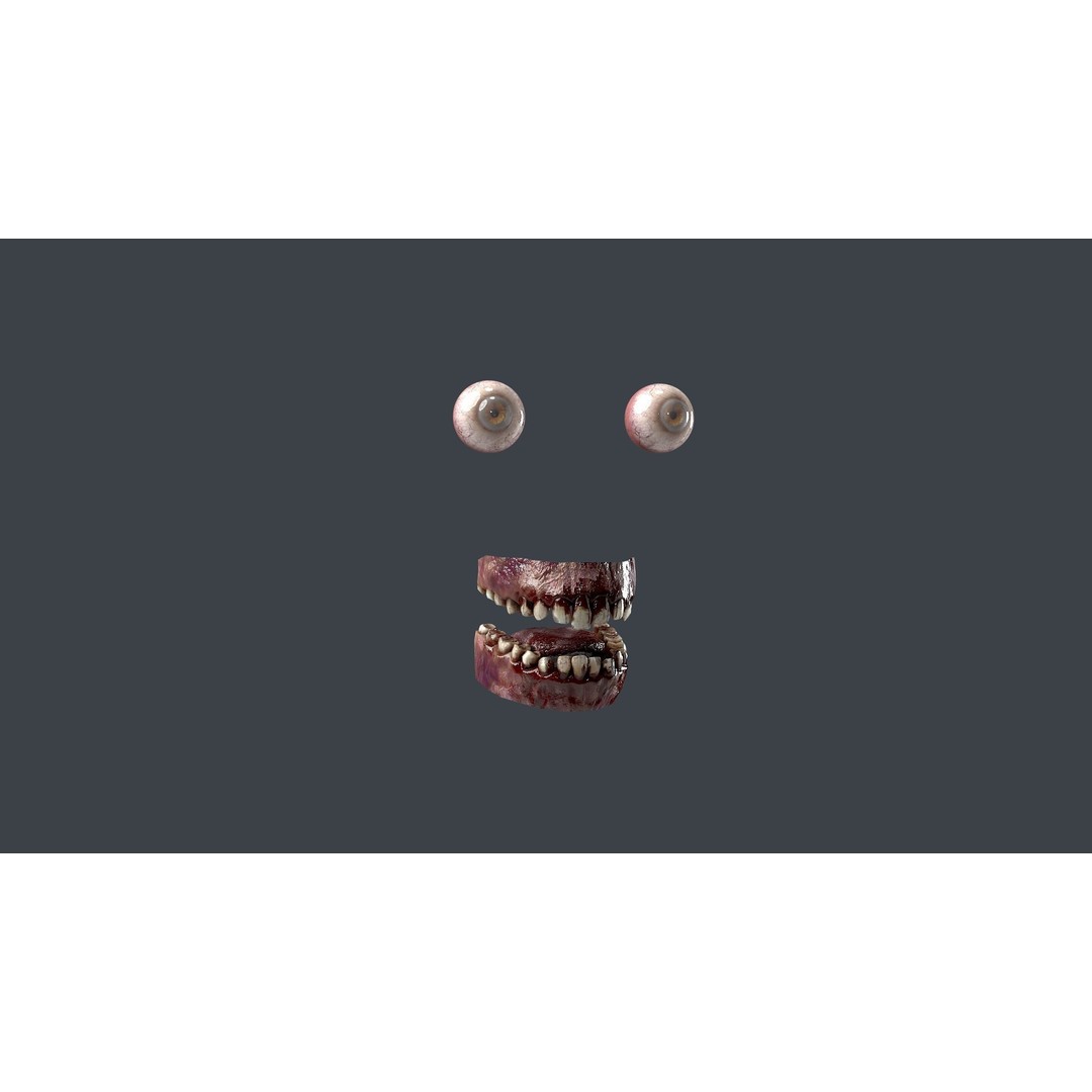 Severed Head 3D Model – Low Poly PBR Character Asset, FBX - View 13