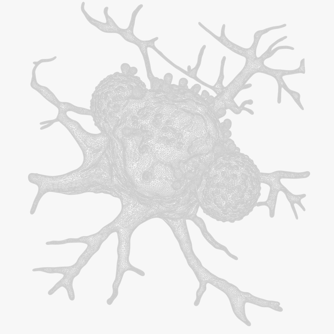 Cancer Cell Tumor 3D Model – High Poly Educational Asset, FBX, OBJ - View 8