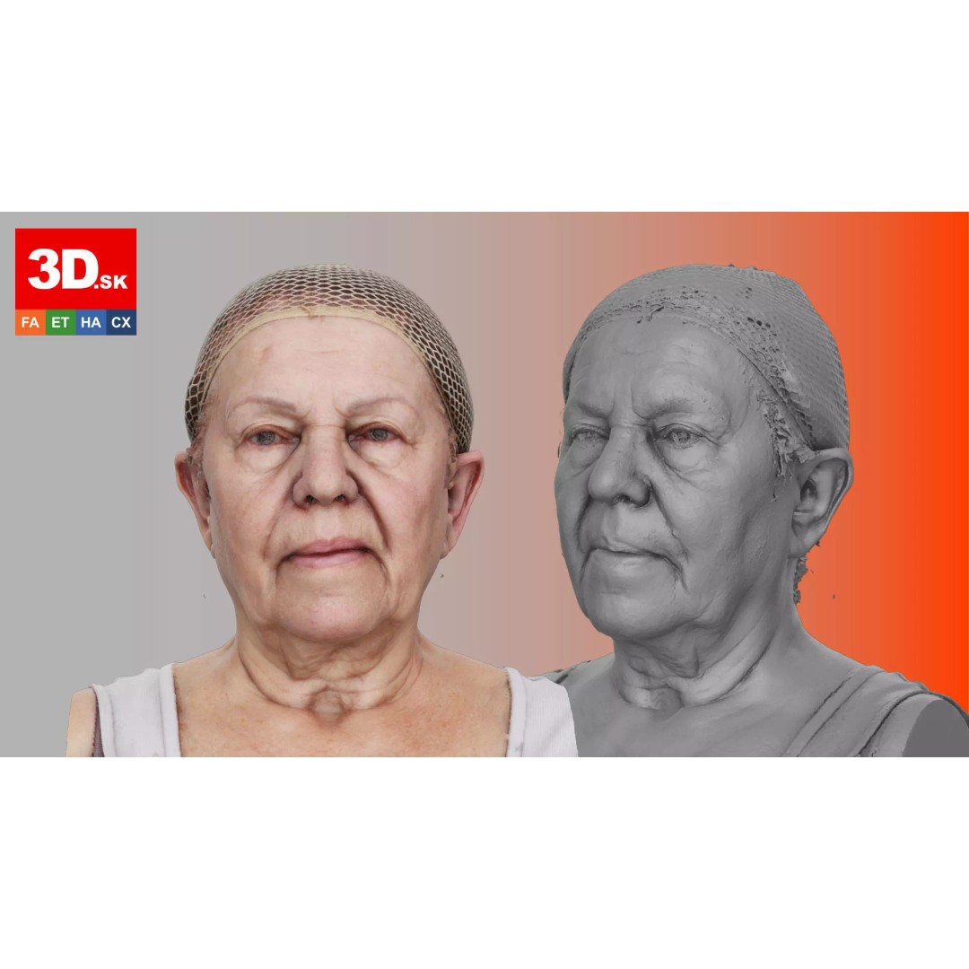 Aimee Morgan 3D Model – Raw Human Head Scan, OBJ Format - View 2