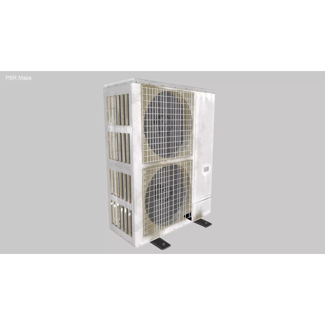 Old Heat Pump 3D Model – High Poly PBR Asset for ArchViz, FBX