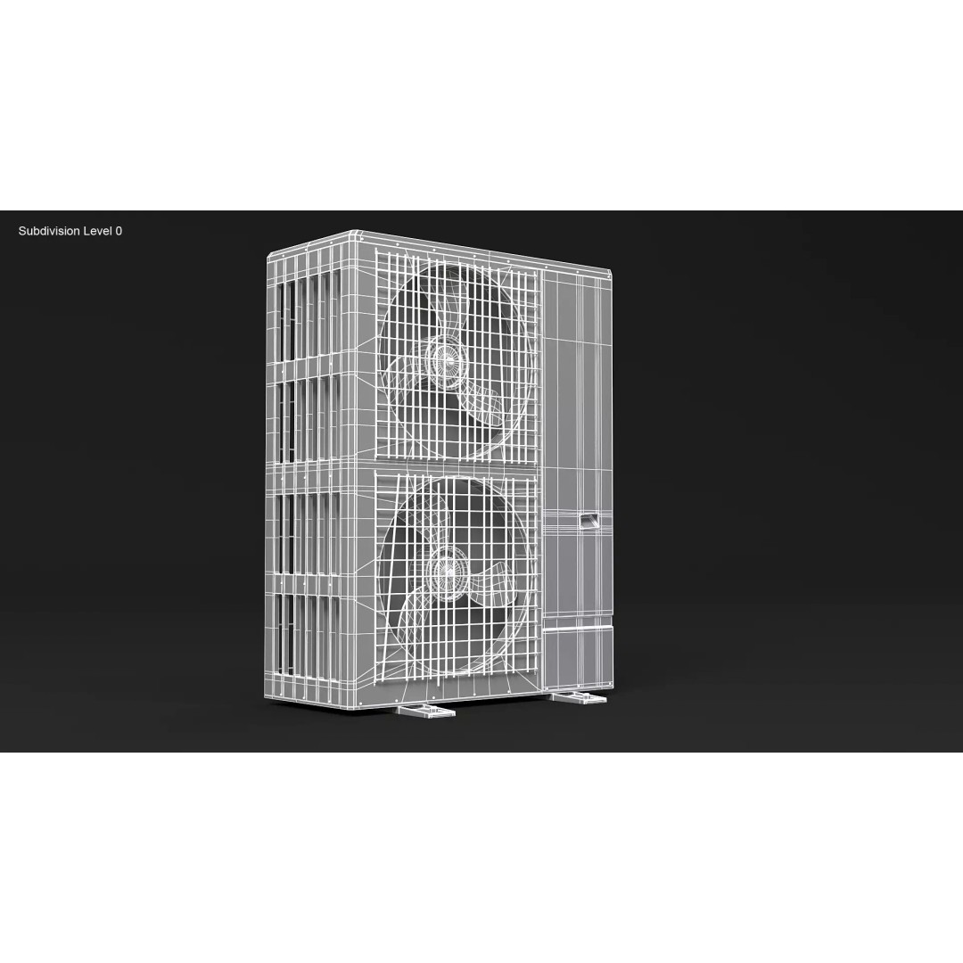 Old Heat Pump 3D Model – High Poly PBR Asset for ArchViz, FBX - View 3