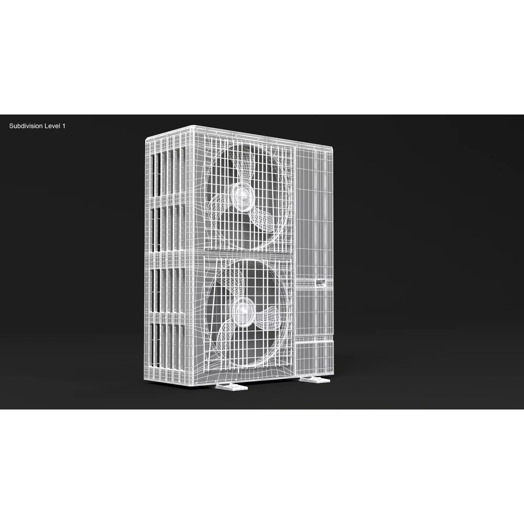 Old Heat Pump 3D Model – High Poly PBR Asset for ArchViz, FBX - View 4