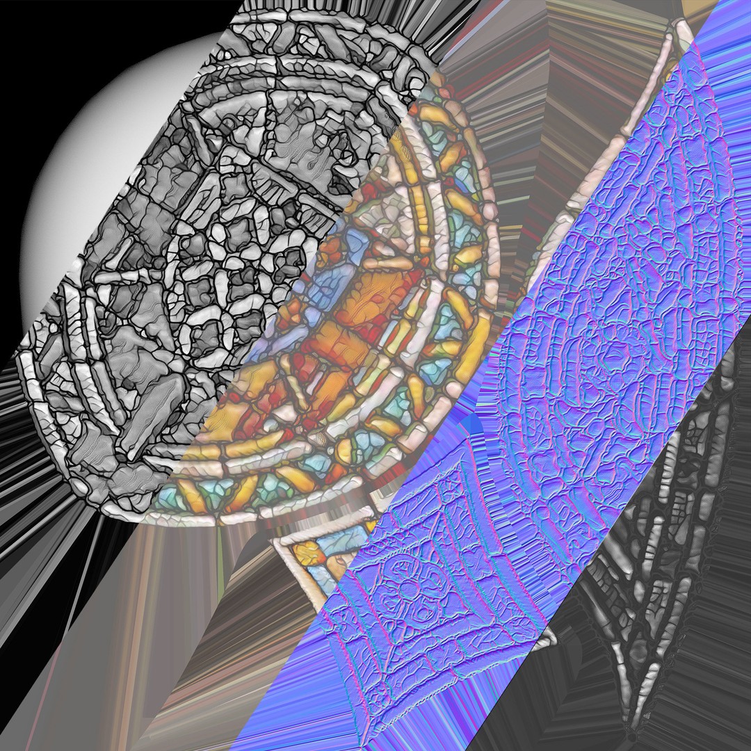 Stained Glass Window 3D Model – Low Poly Game Asset, PBR, FBX - View 19