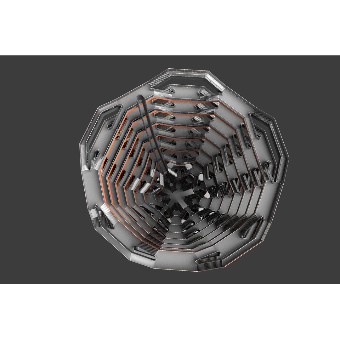 Vessel 3D Model – Architectural Sculpture, Printable .STL Format - View 15