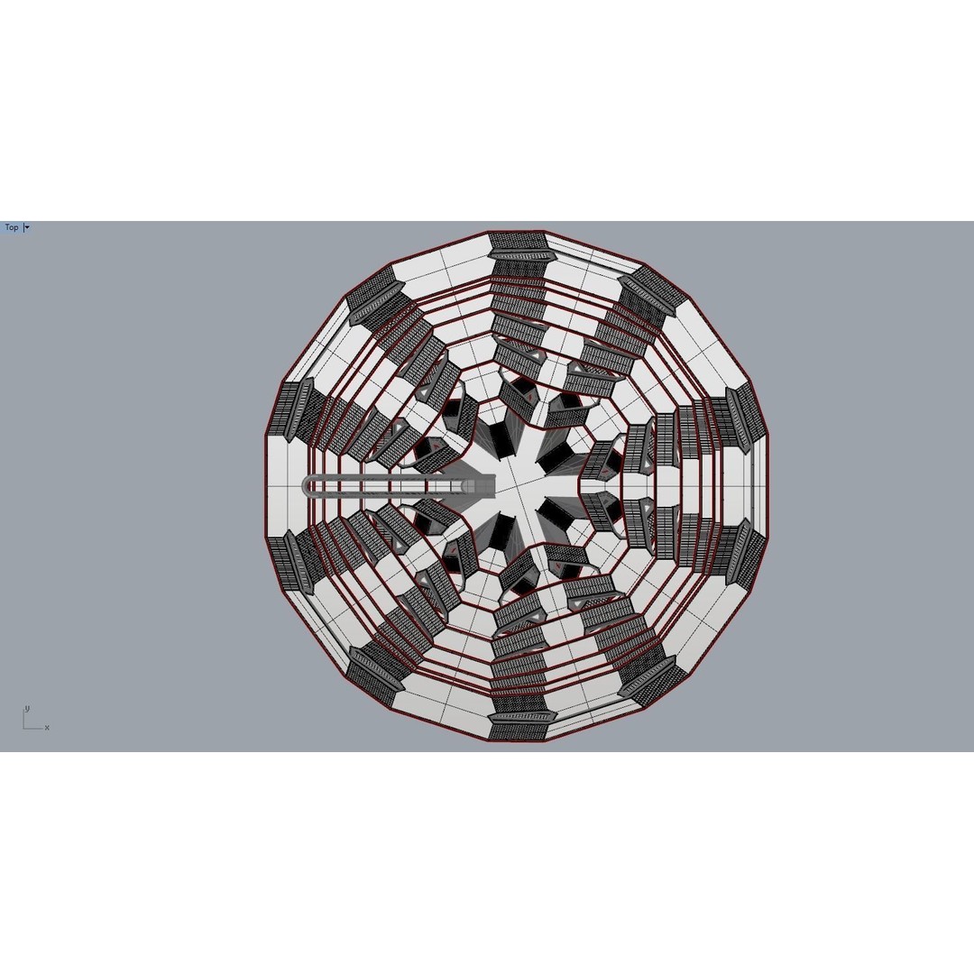 Vessel 3D Model – Architectural Sculpture, Printable .STL Format - View 17