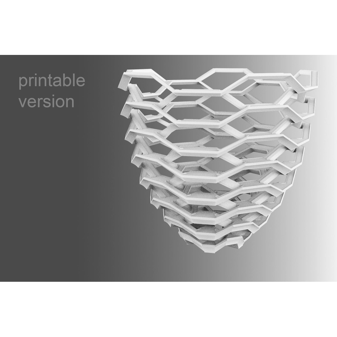 Vessel 3D Model – Architectural Sculpture, Printable .STL Format - View 24