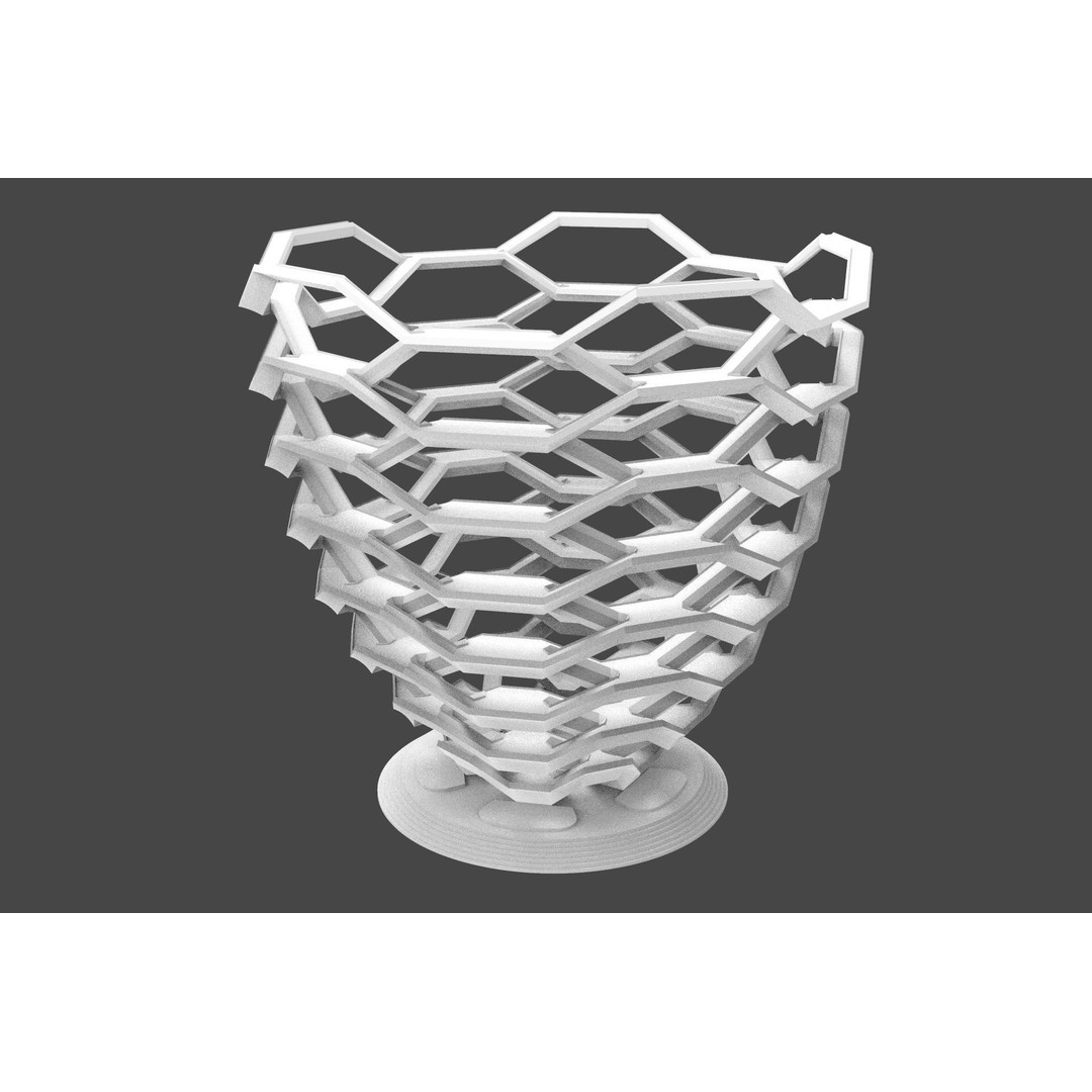 Vessel 3D Model – Architectural Sculpture, Printable .STL Format - View 25