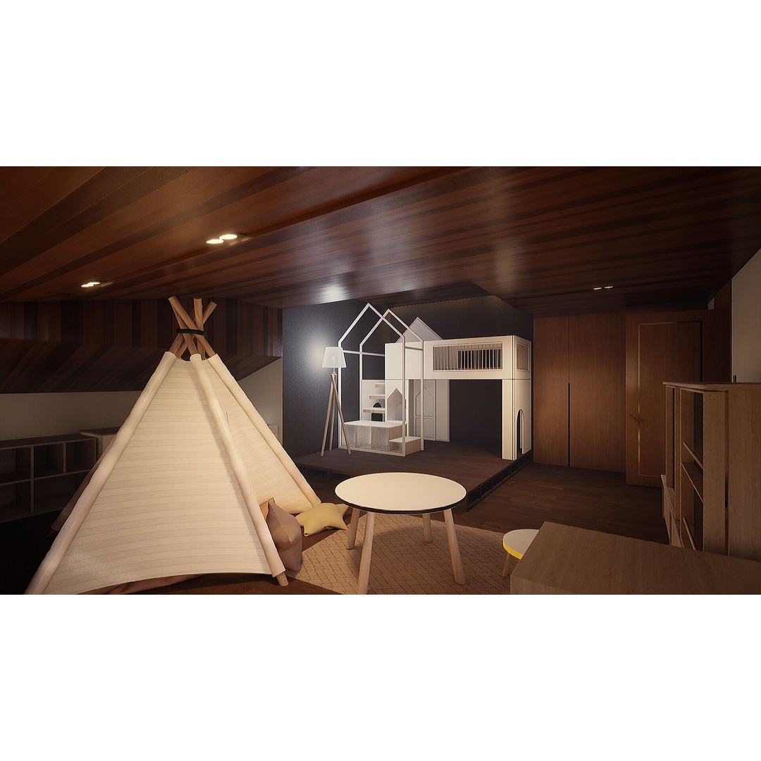 Korea Parasite House 3D Model – Modern Architectural Asset, FBX & OBJ - View 10