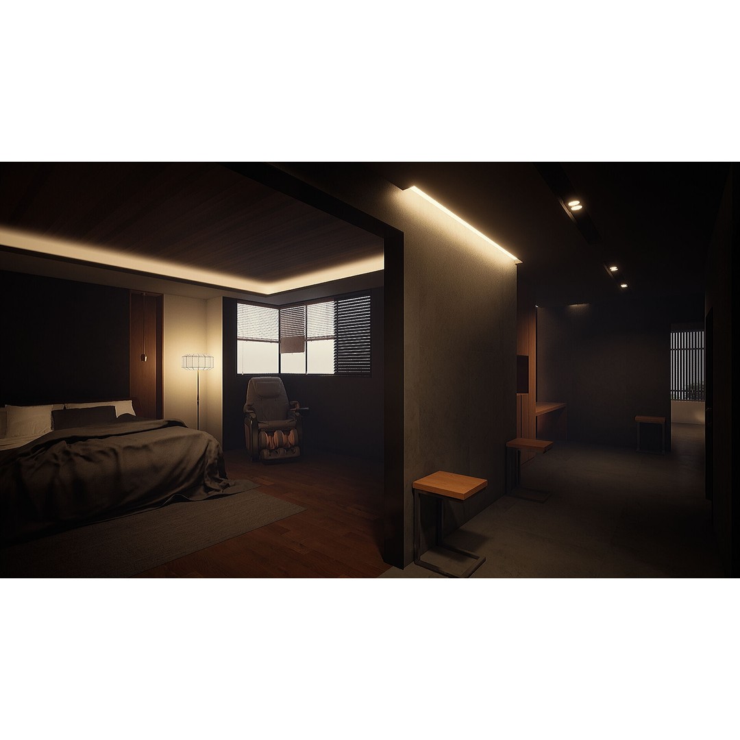 Korea Parasite House 3D Model – Modern Architectural Asset, FBX & OBJ - View 11
