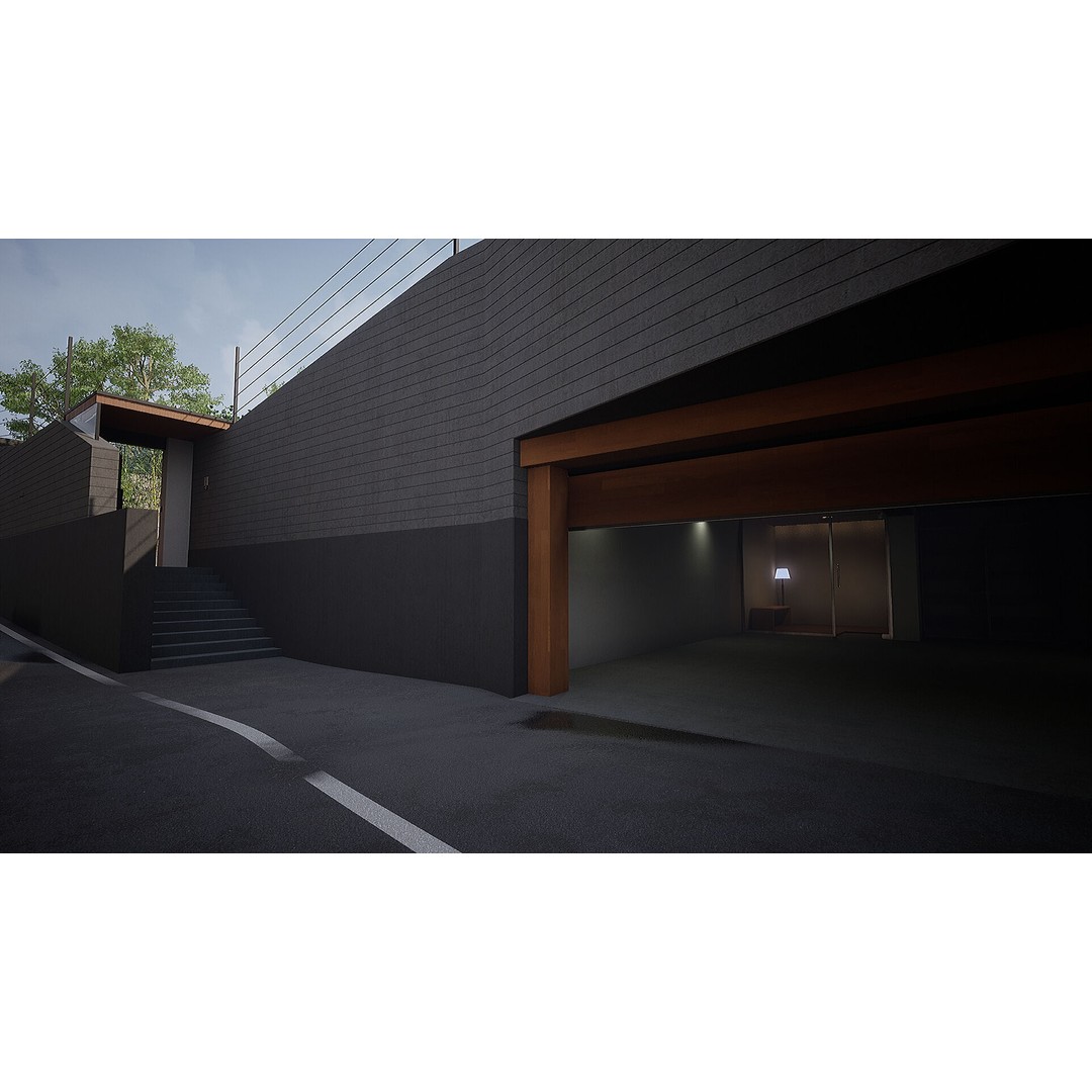 Korea Parasite House 3D Model – Modern Architectural Asset, FBX & OBJ - View 15
