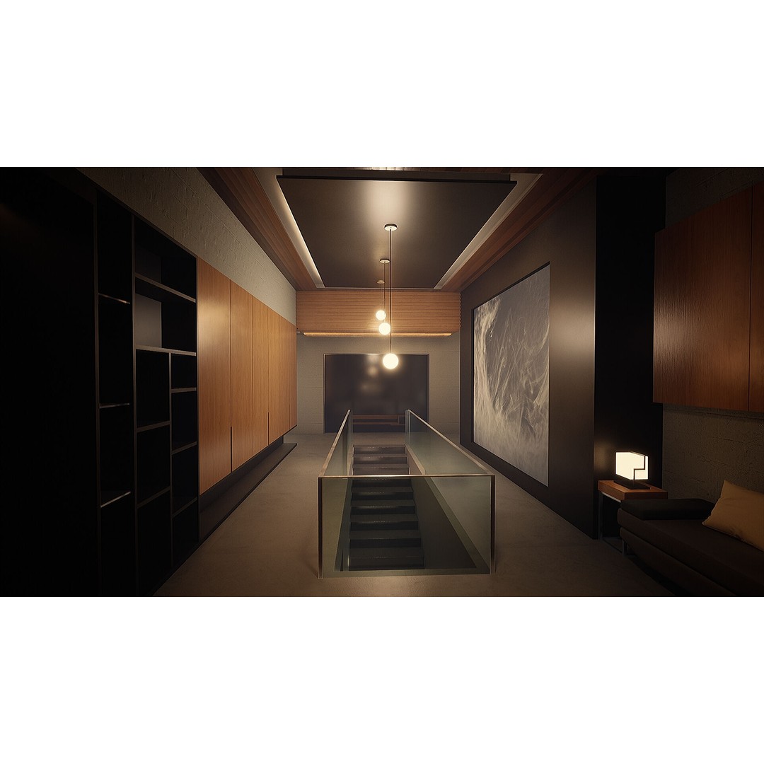 Korea Parasite House 3D Model – Modern Architectural Asset, FBX & OBJ - View 23