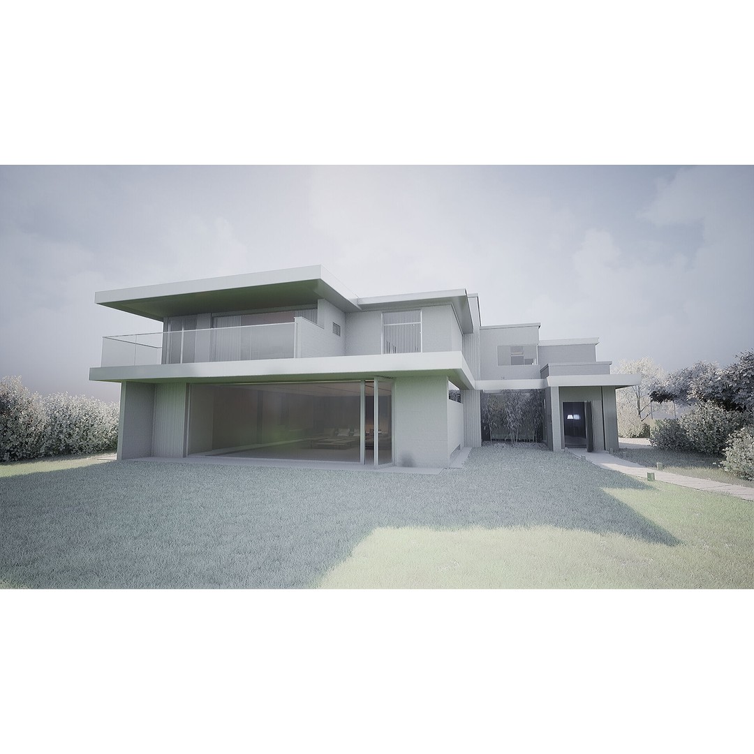 Korea Parasite House 3D Model – Modern Architectural Asset, FBX & OBJ - View 25