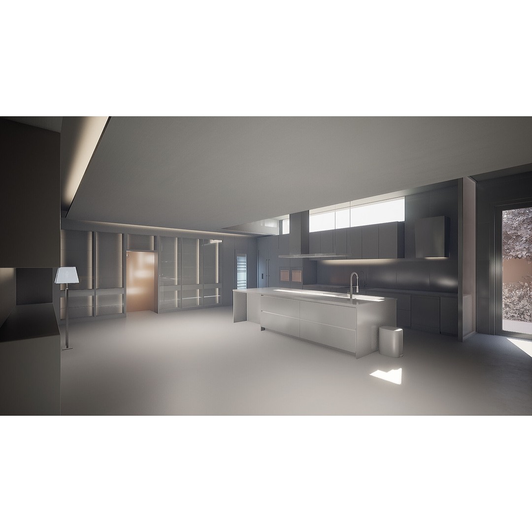 Korea Parasite House 3D Model – Modern Architectural Asset, FBX & OBJ - View 28